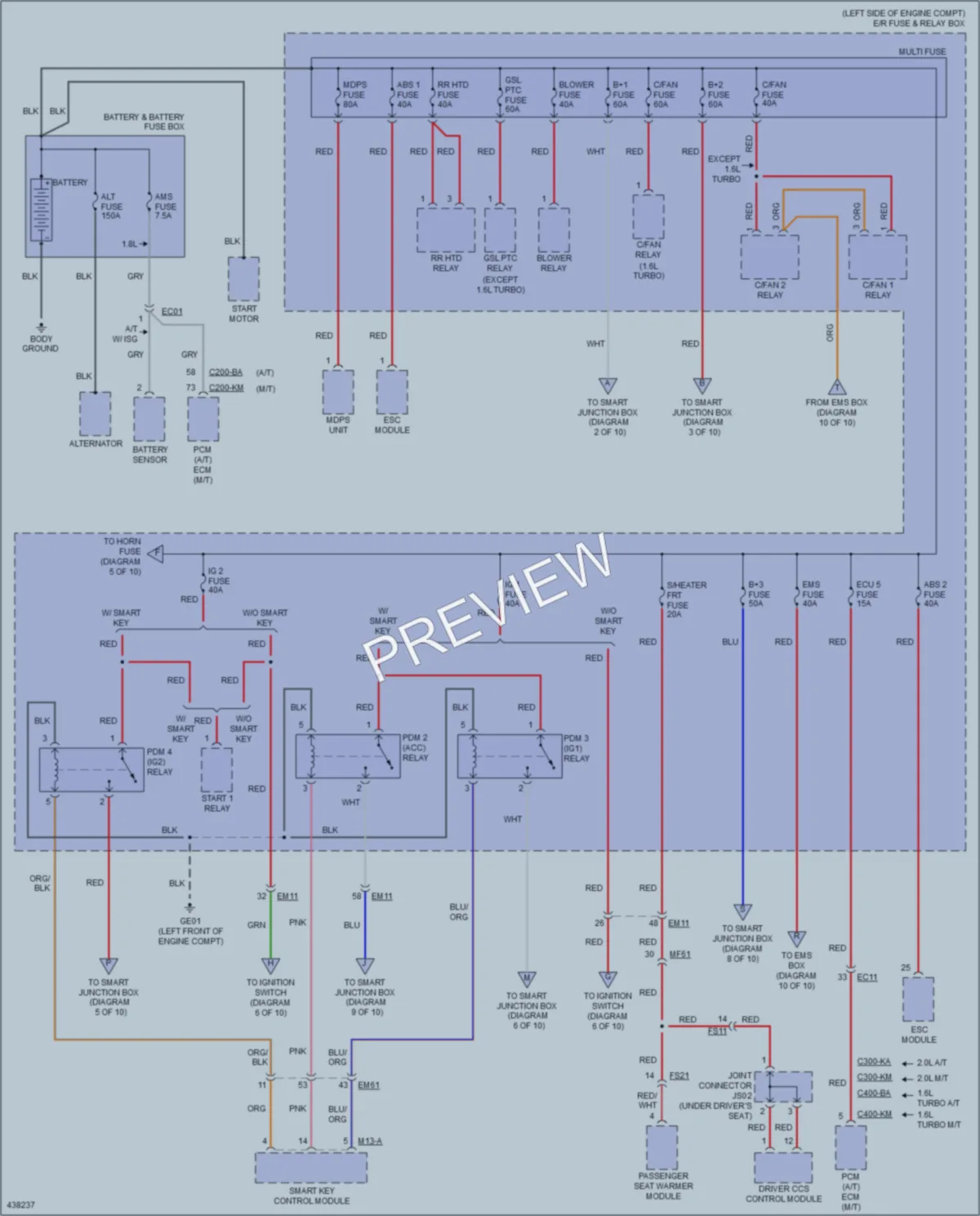 2014 Kia ForteKoup Power Distribution wiring diagram preview