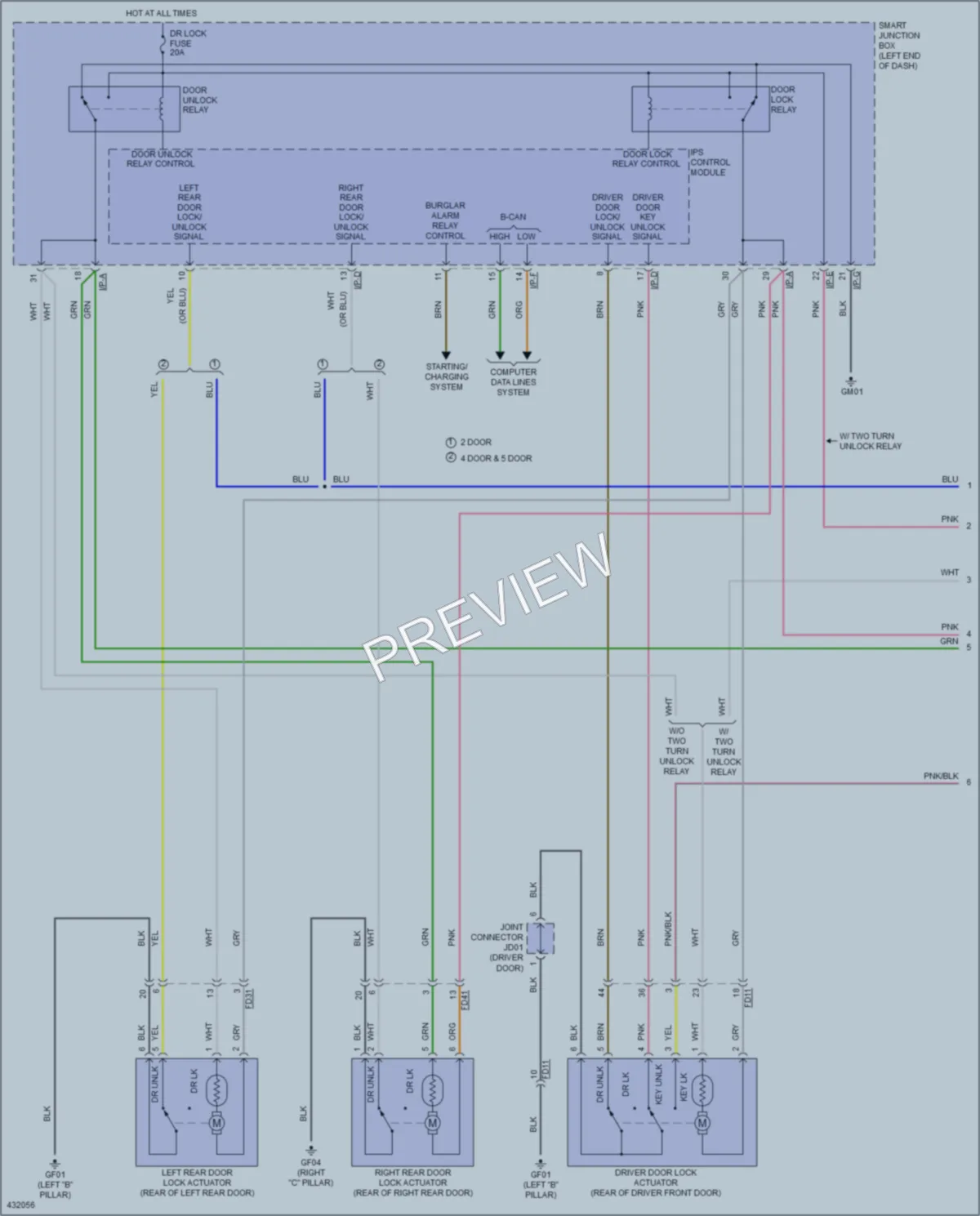 2014 Kia ForteKoup Power Door Locks wiring diagram preview