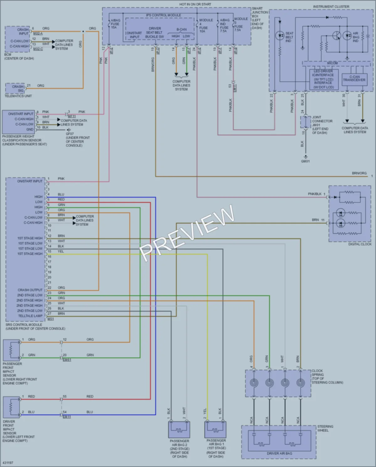 2014 Kia ForteKoup Supplemental Restraints wiring diagram preview