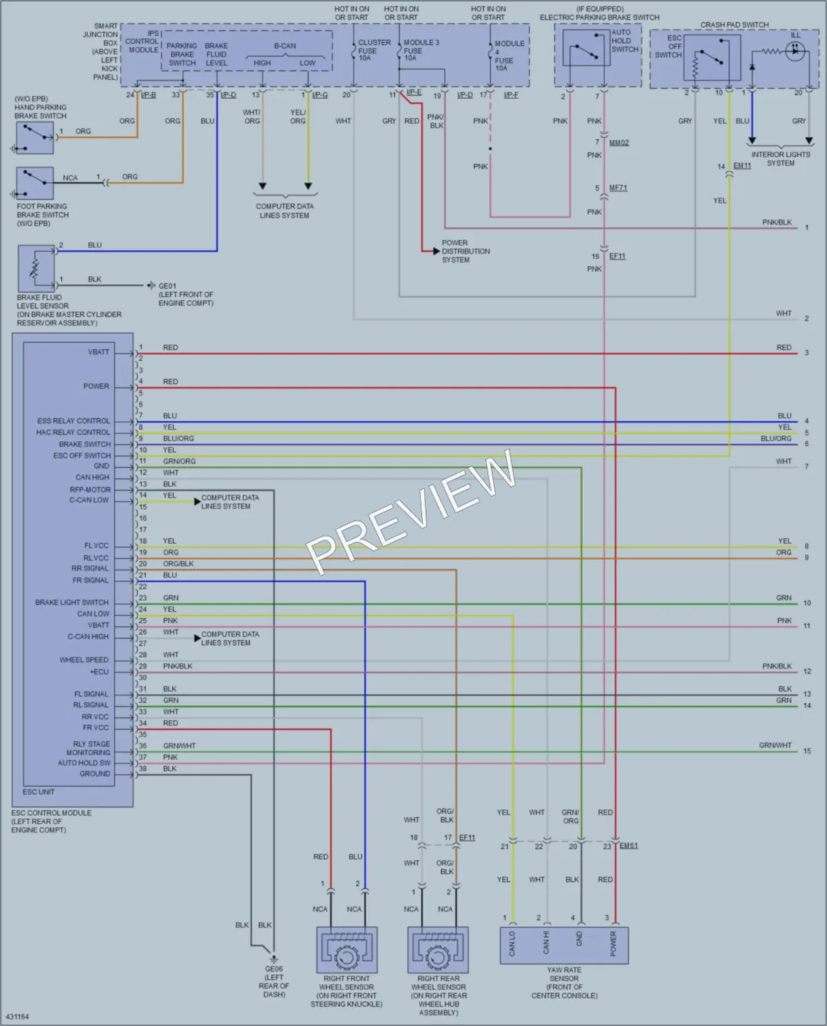 2014 Kia Optima Anti Lock Brakes wiring diagram preview