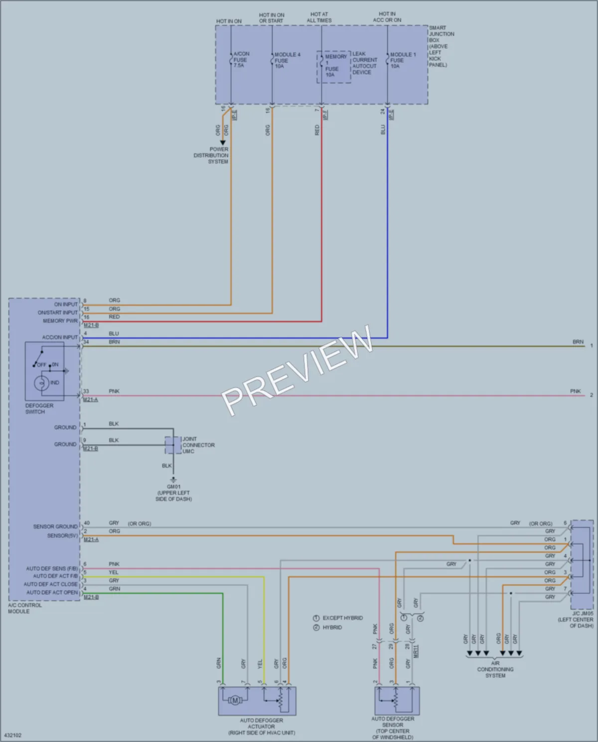 2014 Kia Optima Defoggers wiring diagram preview