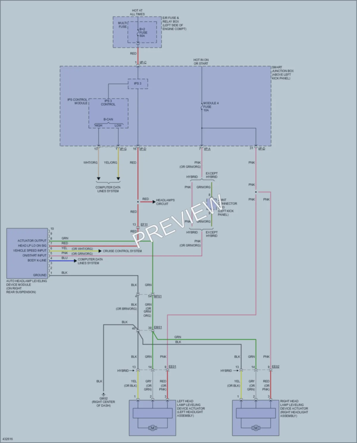 2014 Kia Optima Headlights wiring diagram preview