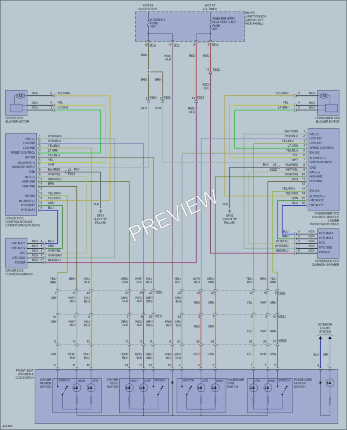 2014 Kia Optima Power Seats wiring diagram preview