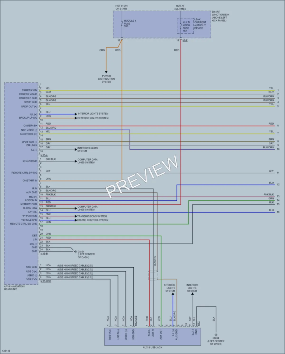 2014 Kia Optima Radio wiring diagram preview