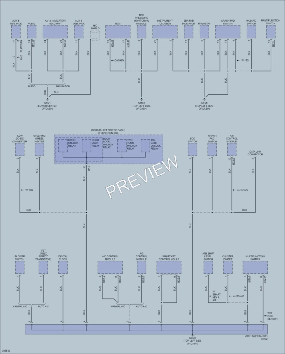 2014 Kia Rio Ground Distribution wiring diagram preview