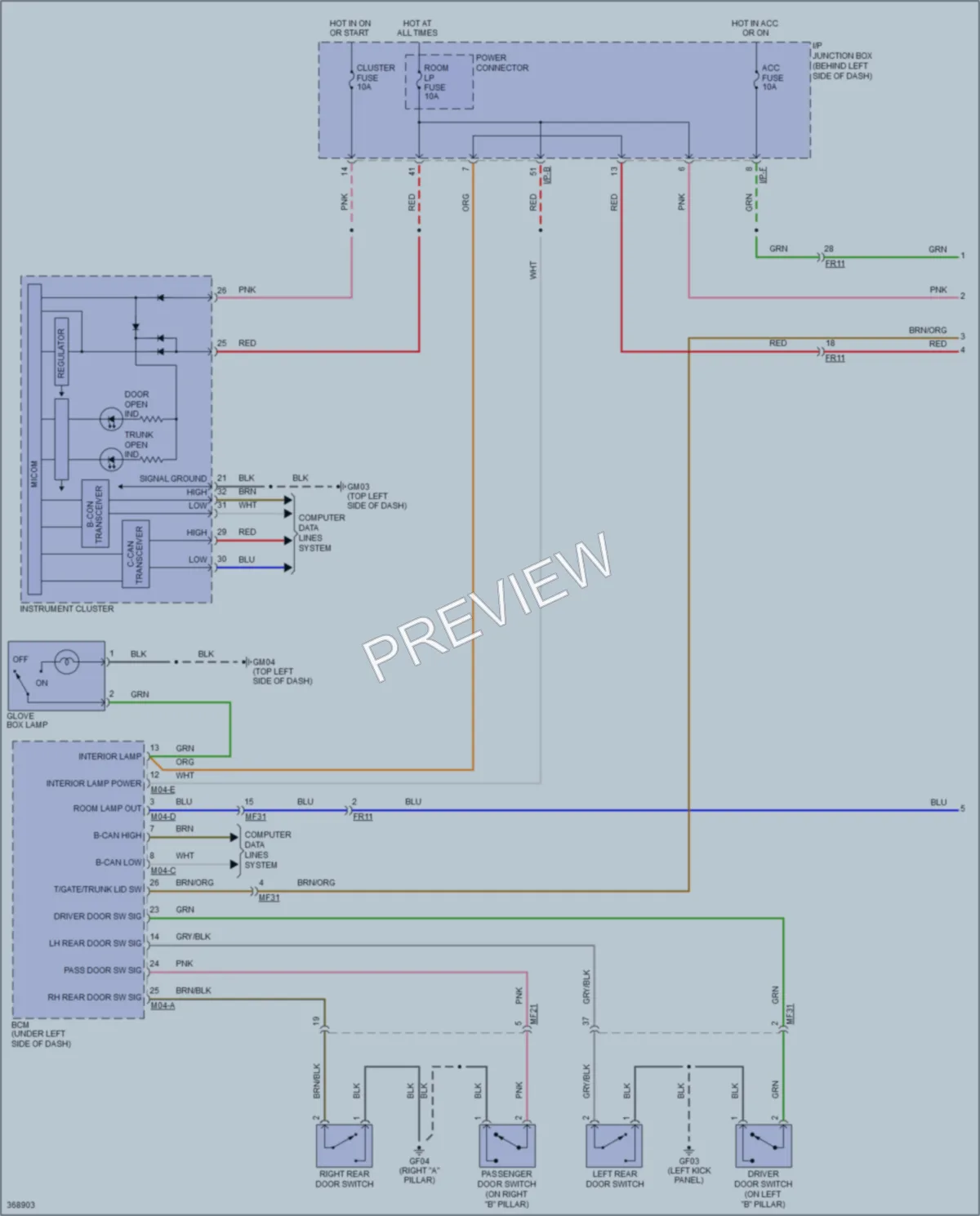 2014 Kia Rio Interior Lights wiring diagram preview