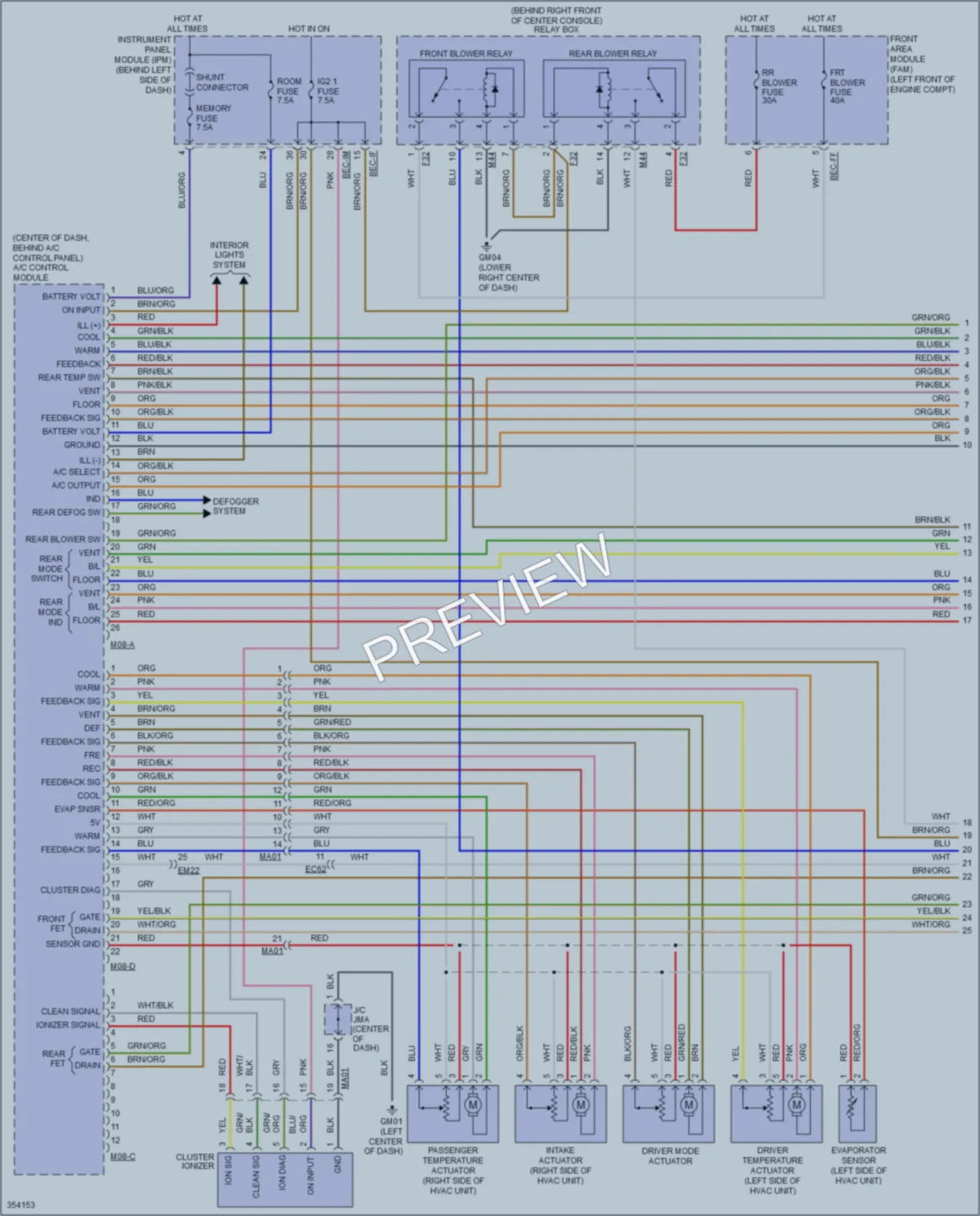 2014 Kia Sedona Air Conditioning wiring diagram preview