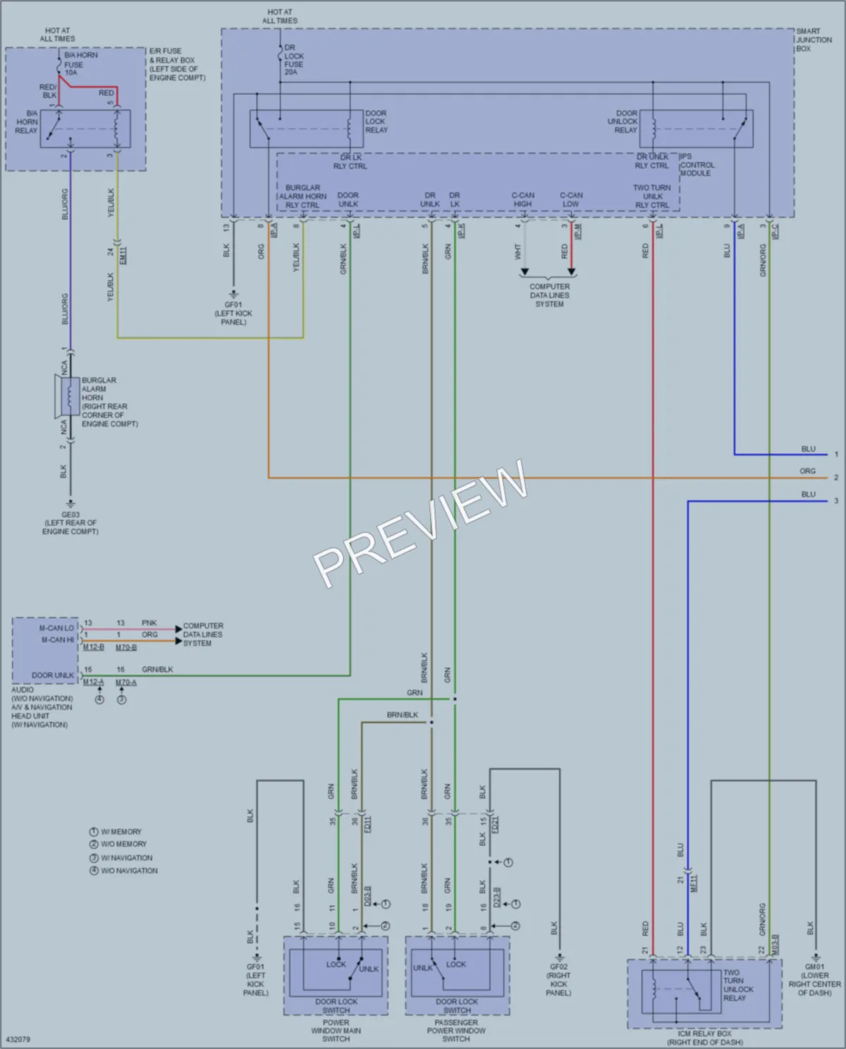 2014 Kia Sorento Anti Theft wiring diagram preview