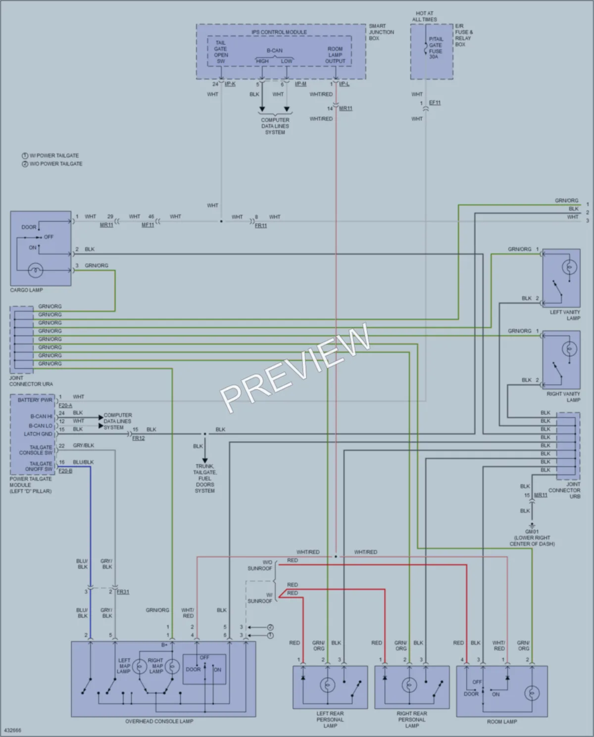 2014 Kia Sorento Interior Lights wiring diagram preview