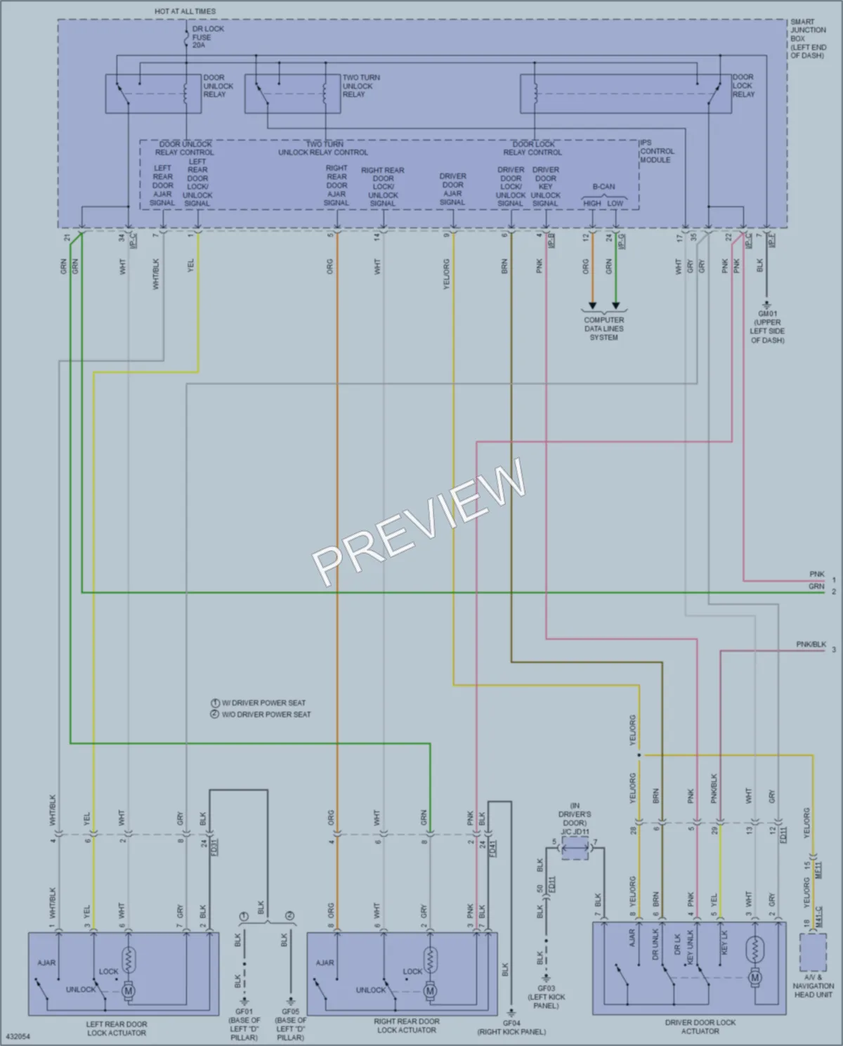 2014 Kia Soul Power Door Locks wiring diagram preview