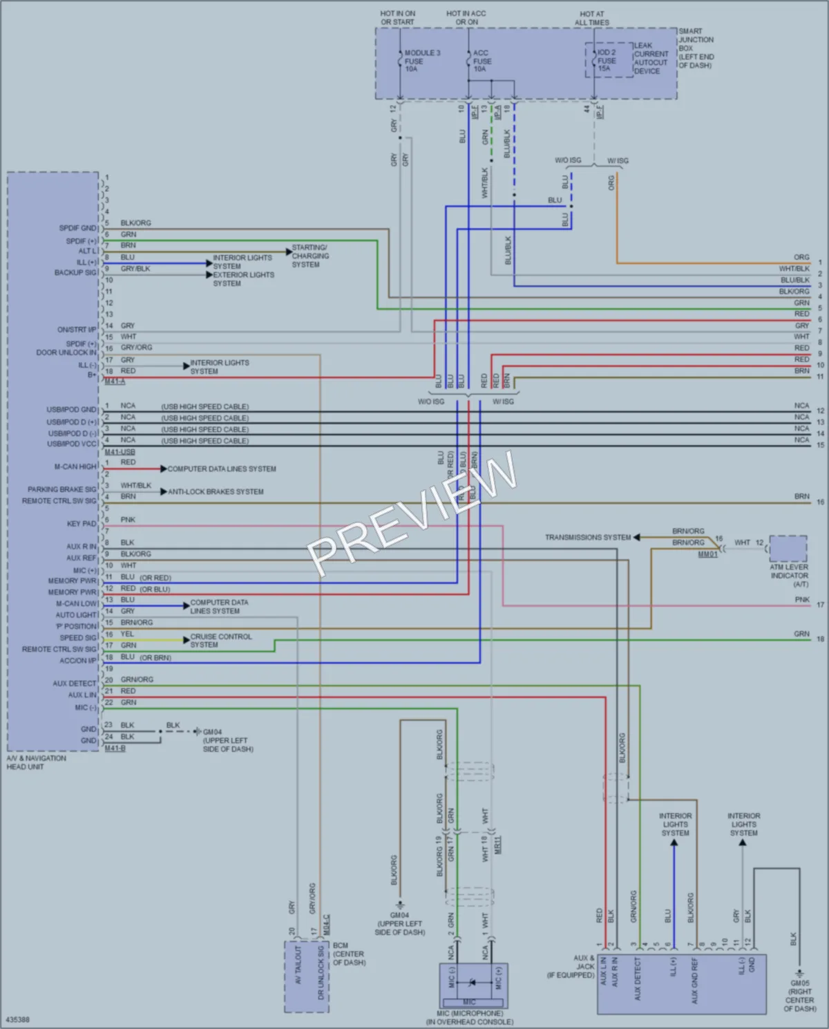 2014 Kia Soul Radio wiring diagram preview