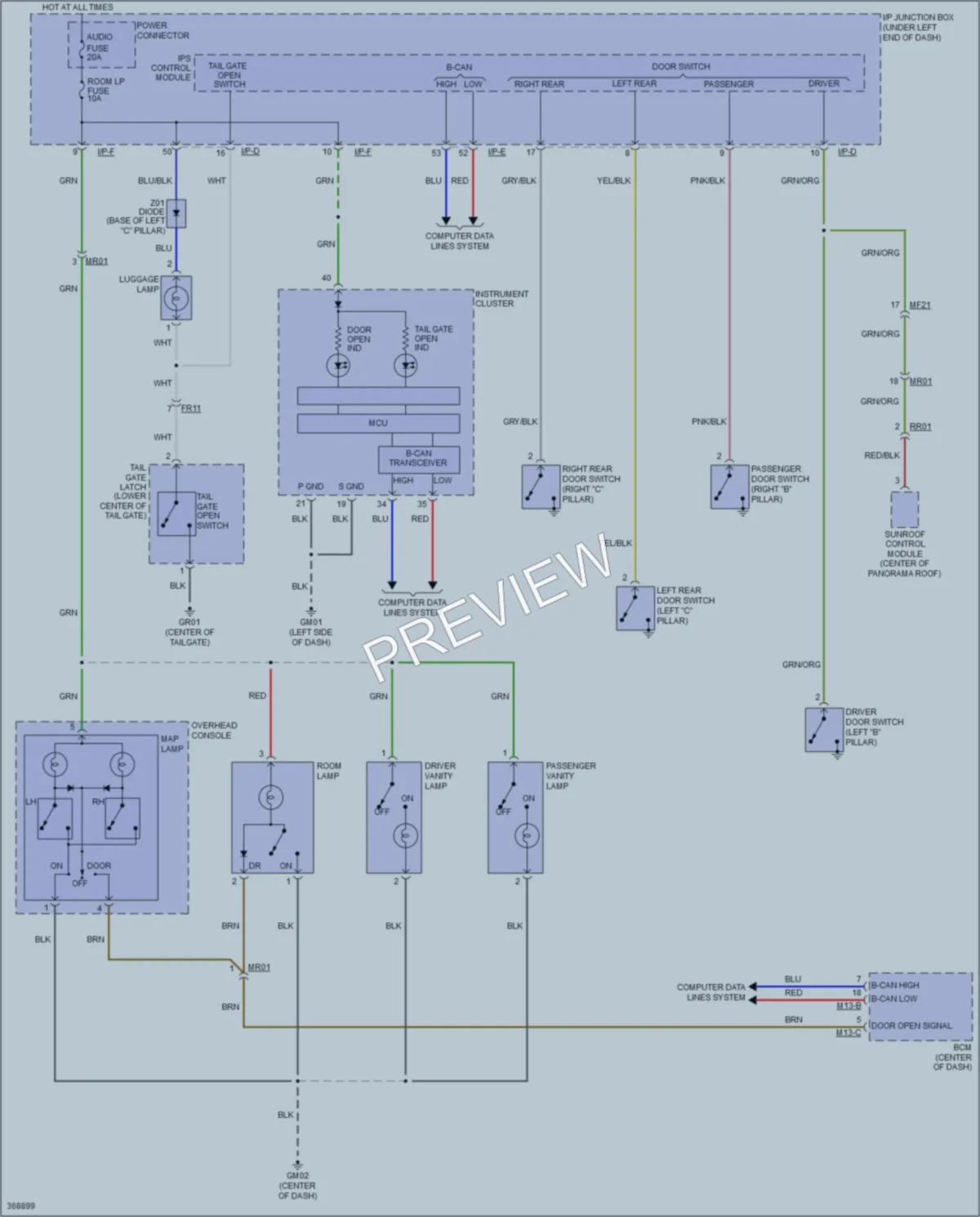 2014 Kia Sportage Interior Lights wiring diagram preview