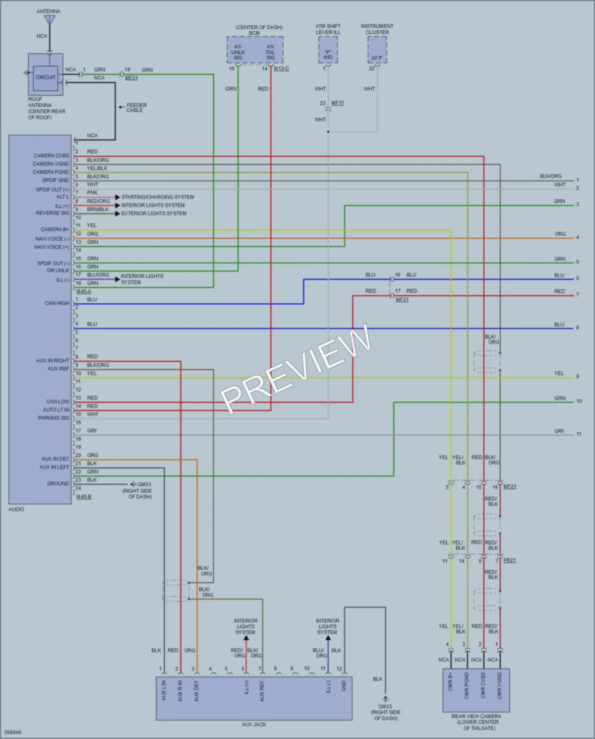 2014 Kia Sportage Navigation wiring diagram preview