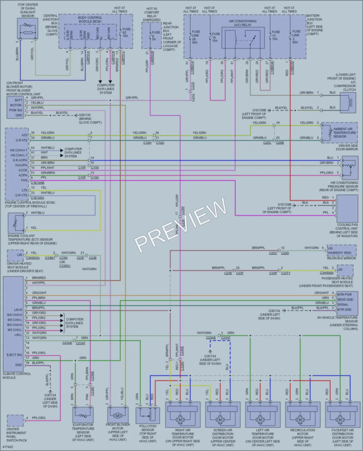 2014 LandRover LR2 Air Conditioning wiring diagram preview