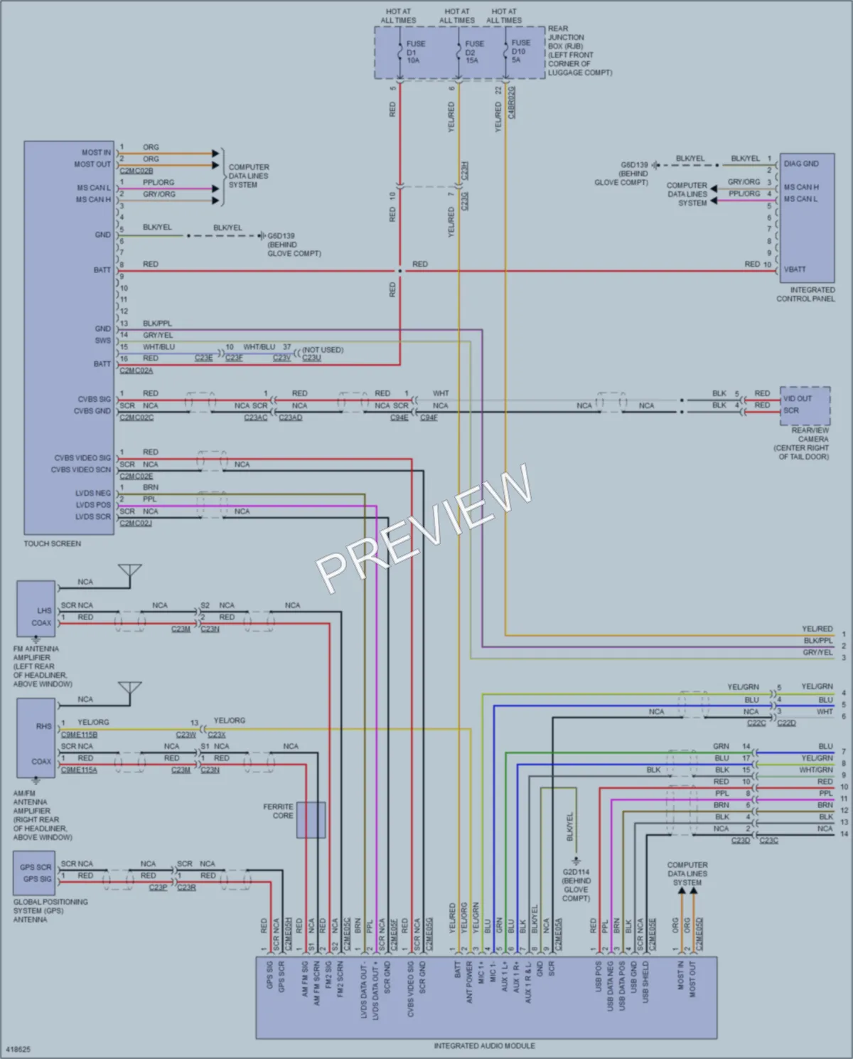 2014 LandRover LR2 Radio wiring diagram preview