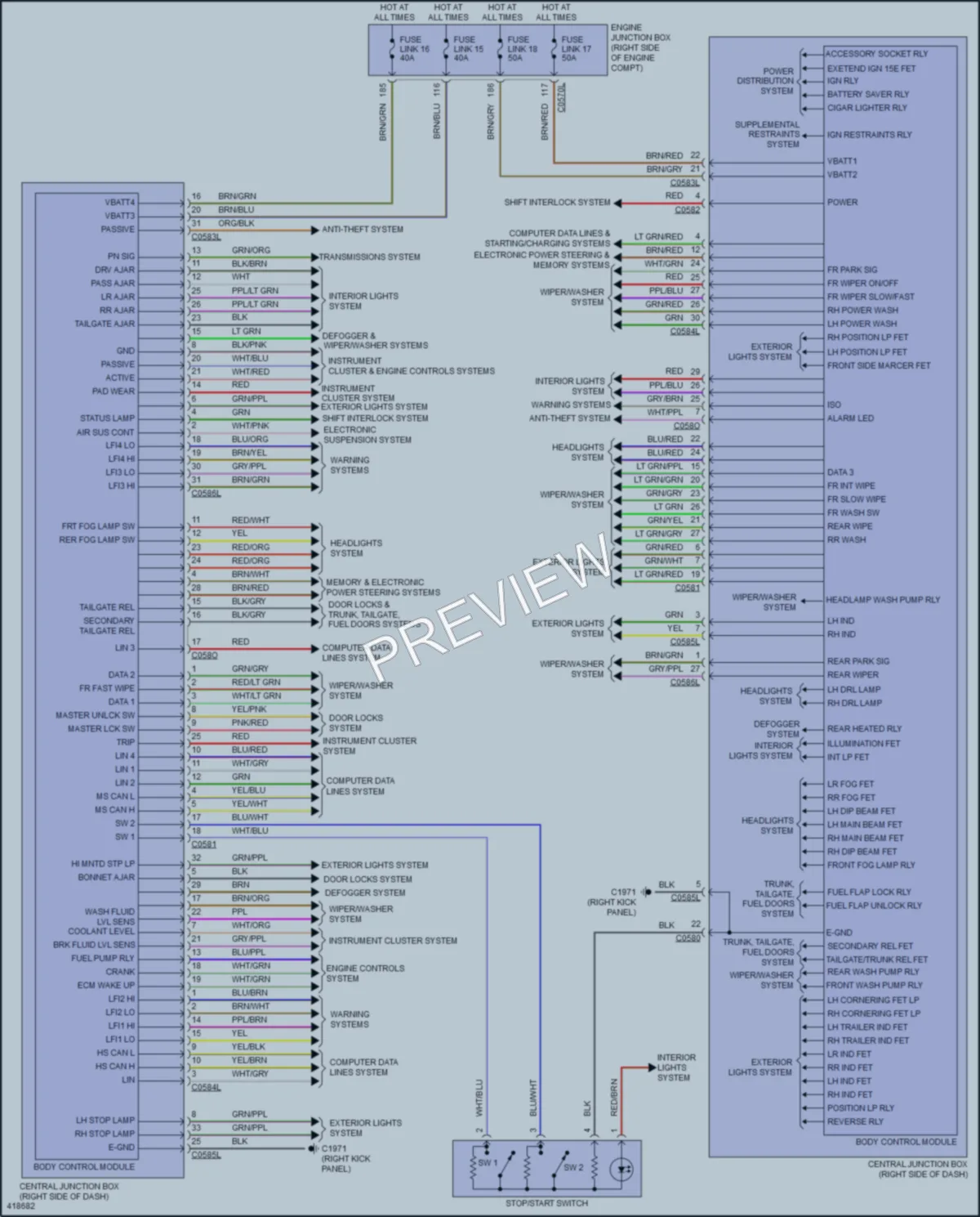 2014 LandRover LR4 Body Control Modules wiring diagram preview