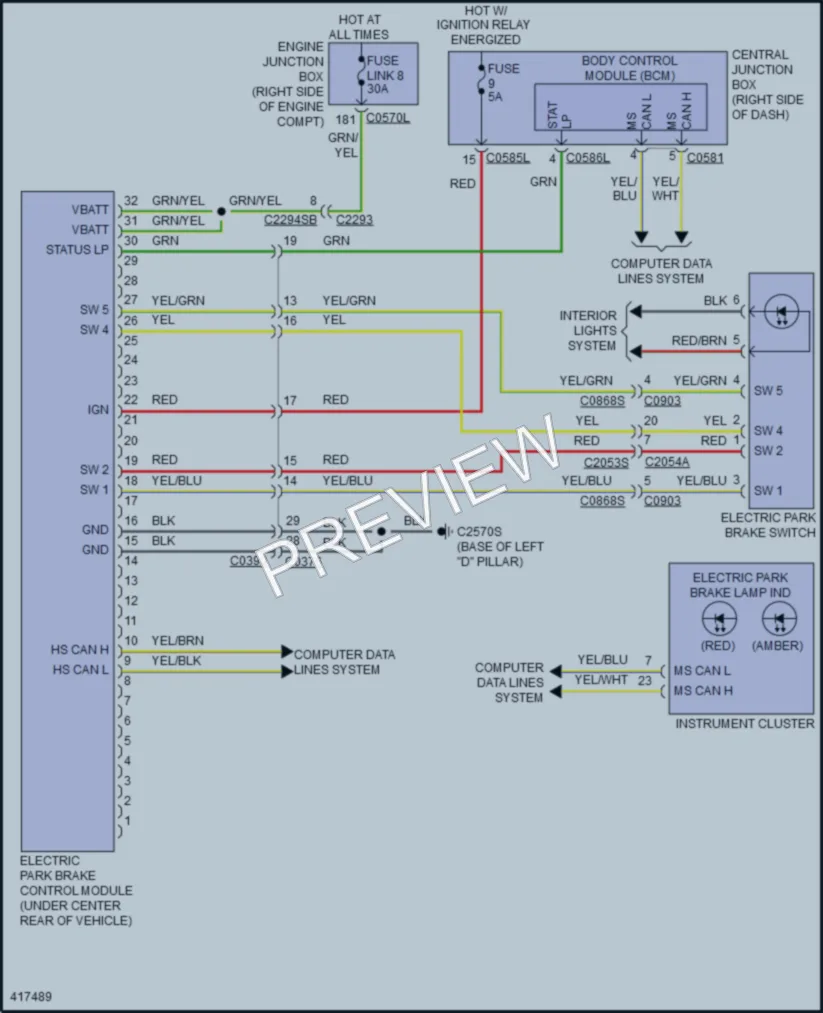 2014 LandRover LR4 Shift Interlock wiring diagram preview