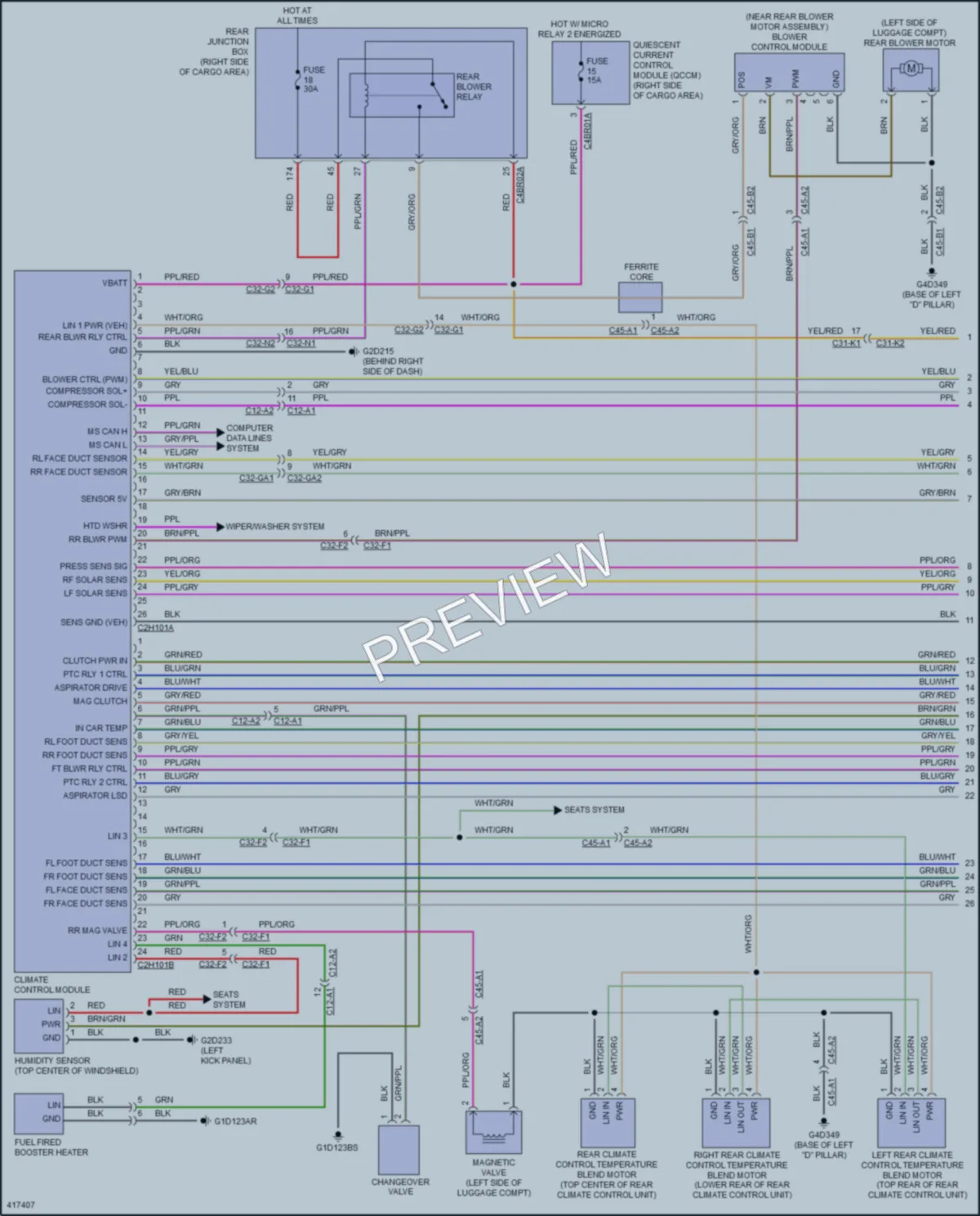 2014 LandRover RangeRover Air Conditioning wiring diagram preview