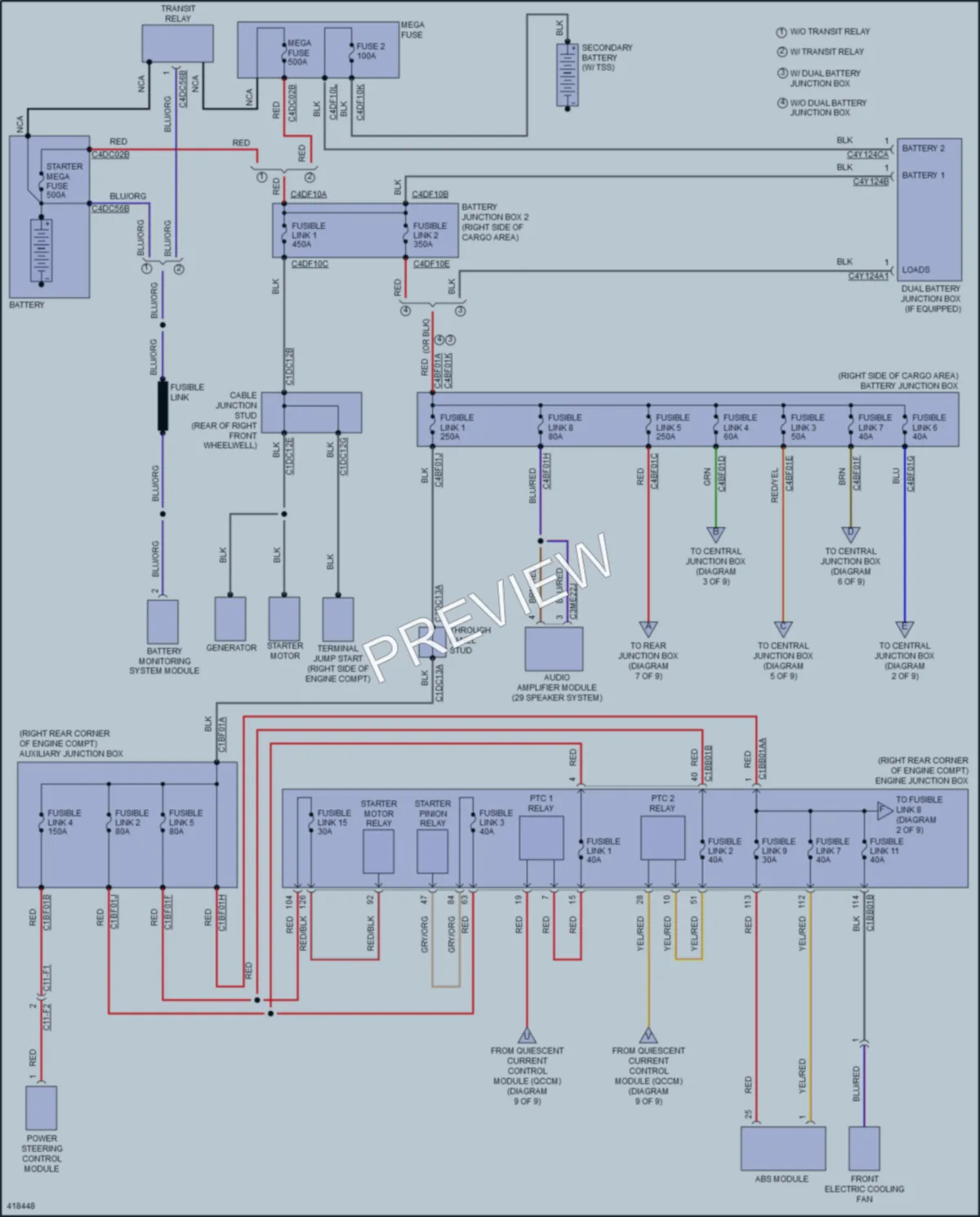 2014 LandRover RangeRover Power Distribution wiring diagram preview