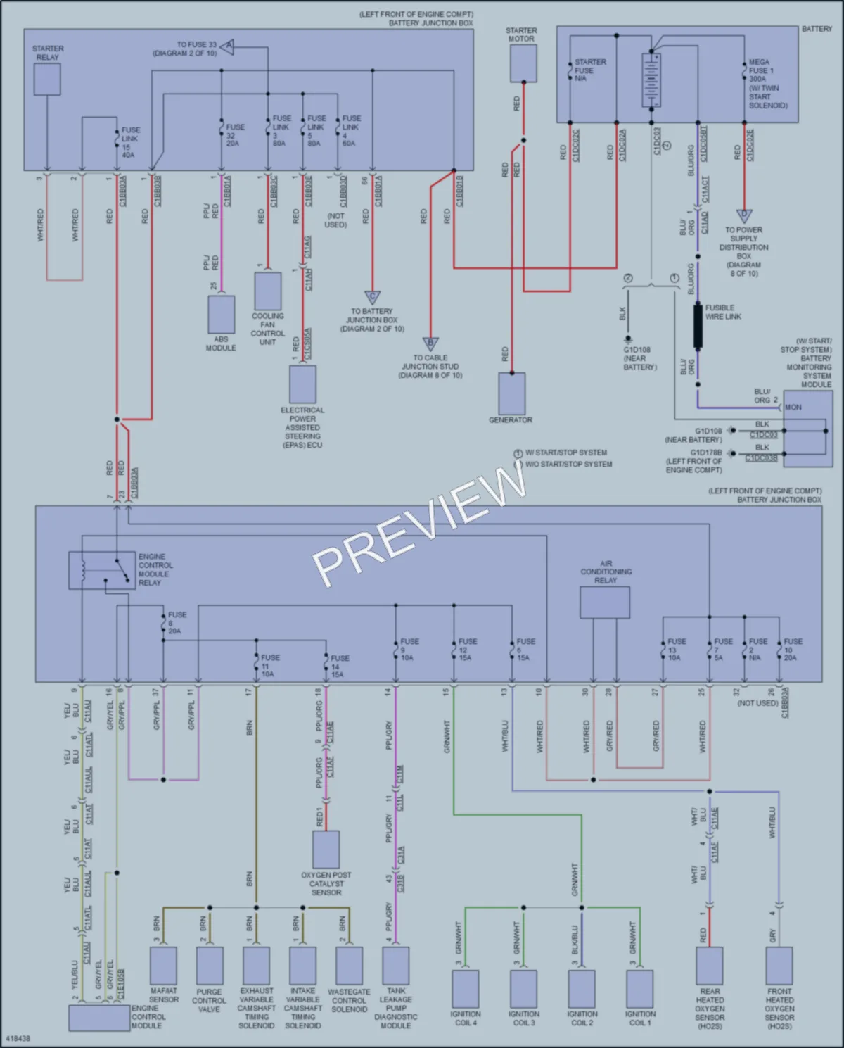 2014 LandRover RangeRoverEvoque Power Distribution wiring diagram preview