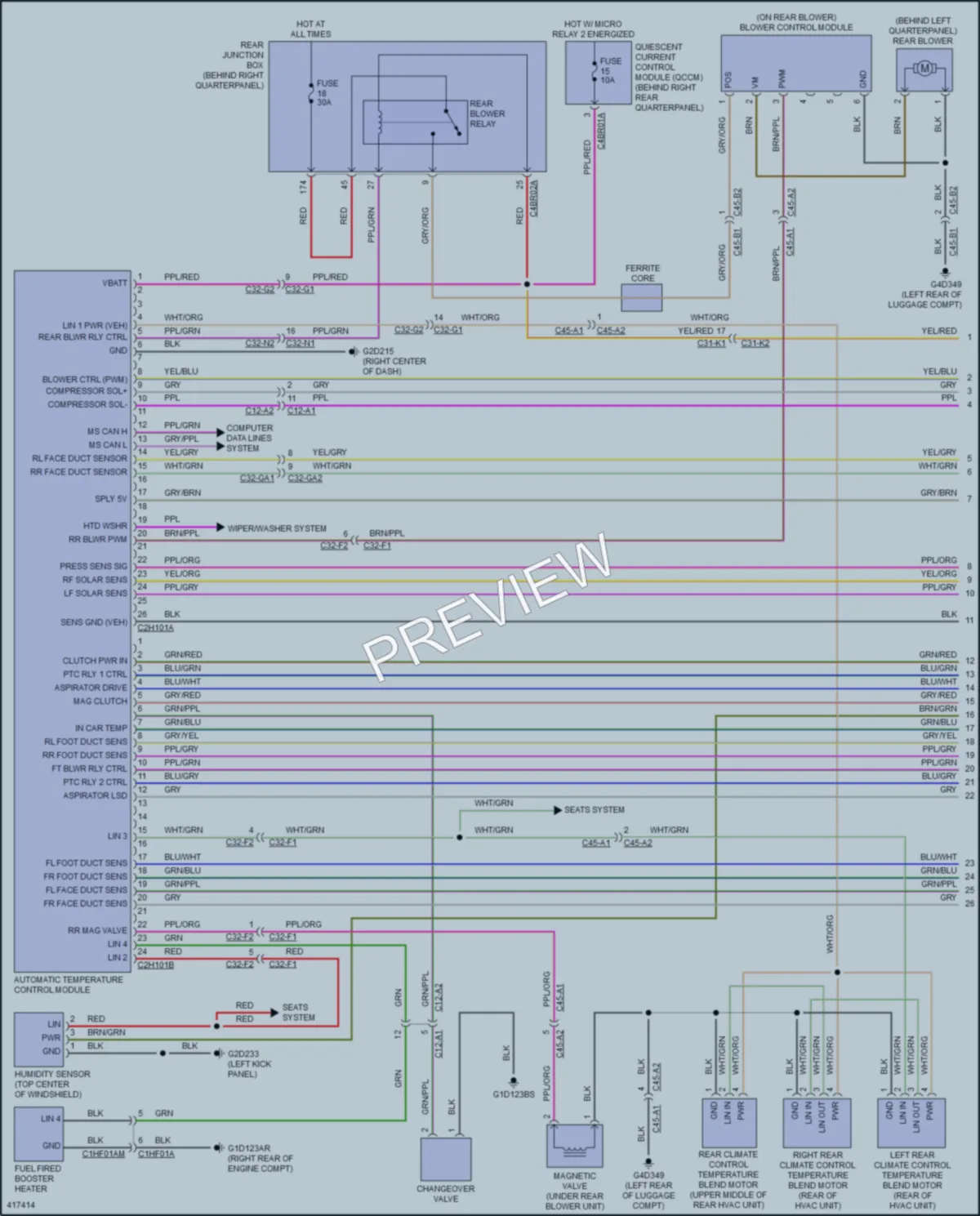 2014 LandRover RangeRoverSport Air Conditioning wiring diagram preview