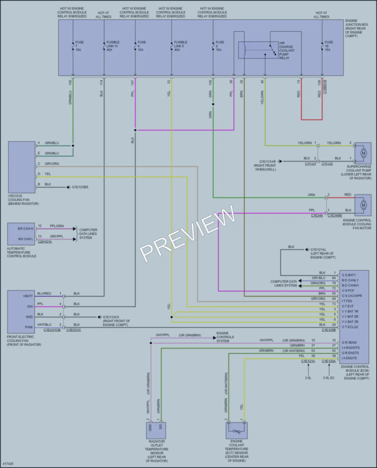 2014 LandRover RangeRoverSport Cooling Fan wiring diagram preview