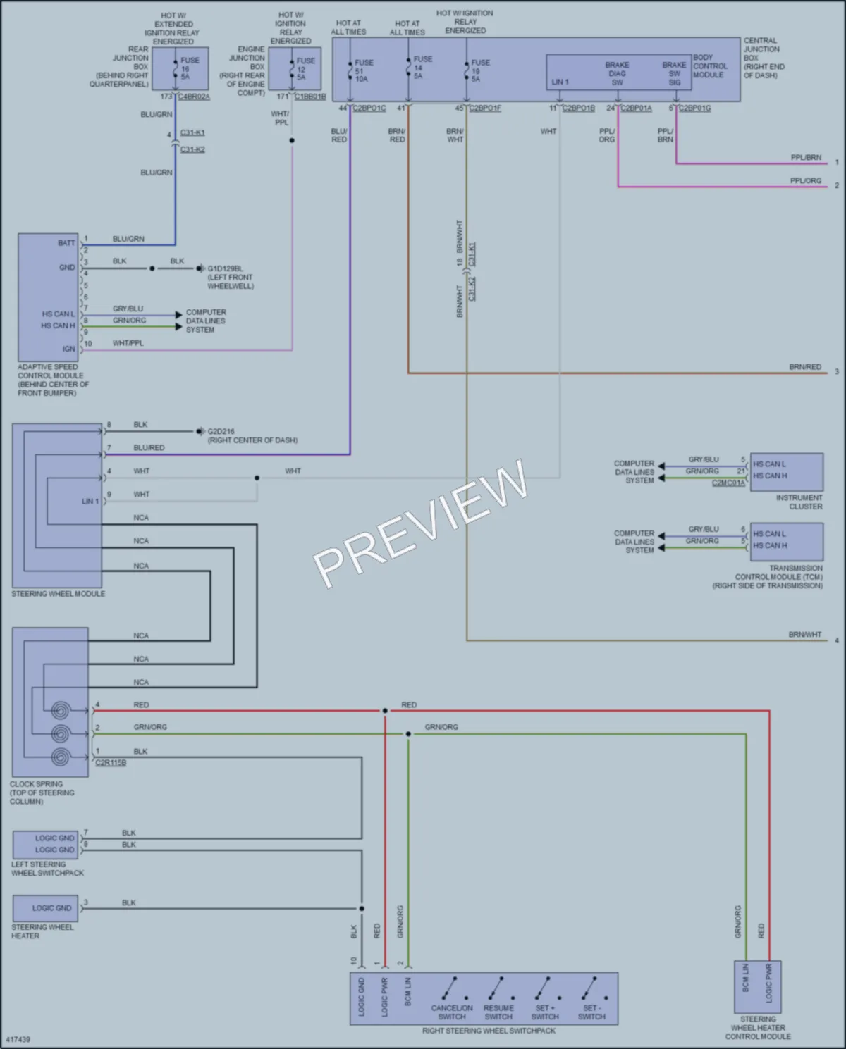 2014 LandRover RangeRoverSport Cruise Control wiring diagram preview