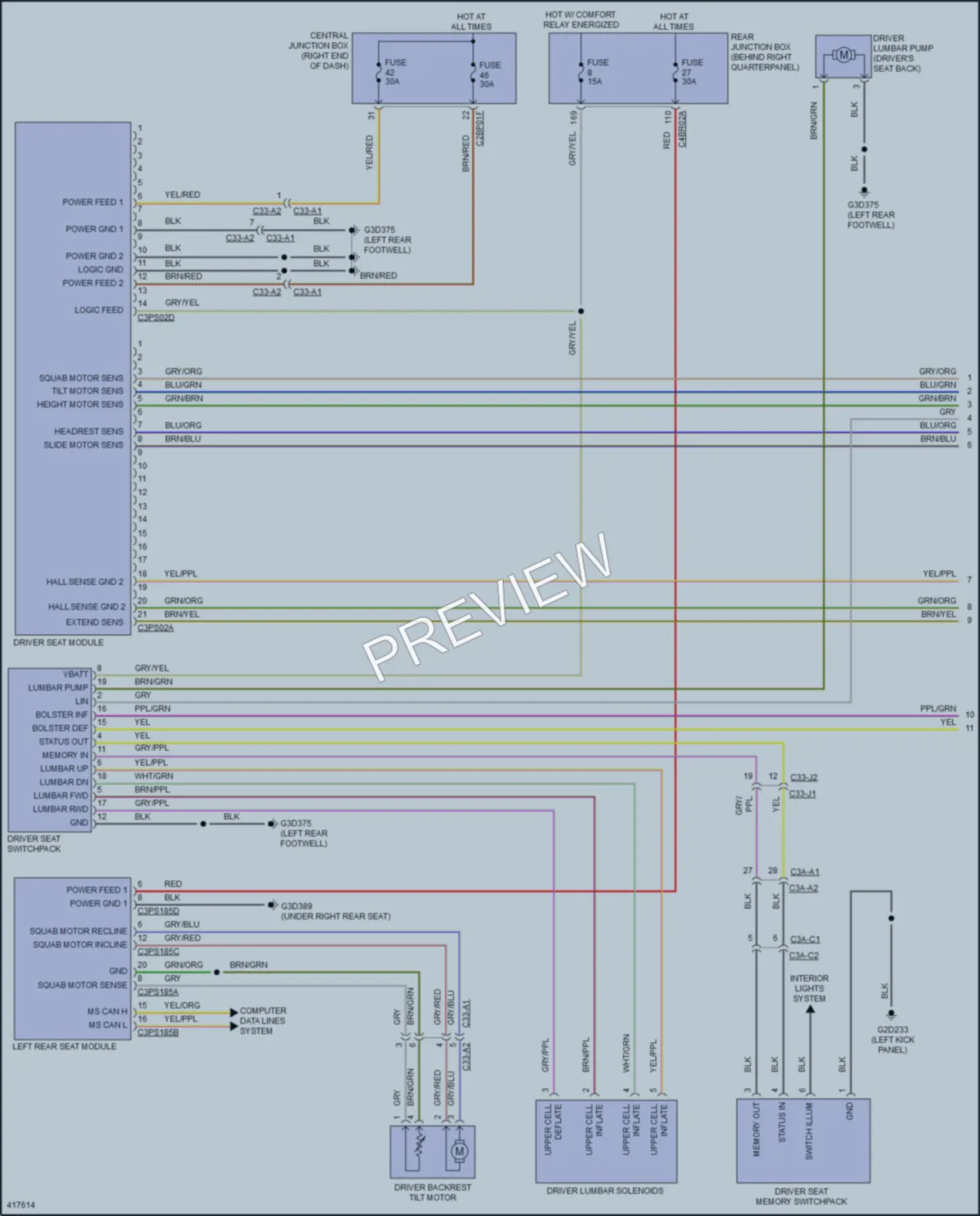 2014 LandRover RangeRoverSport Memory Systems wiring diagram preview