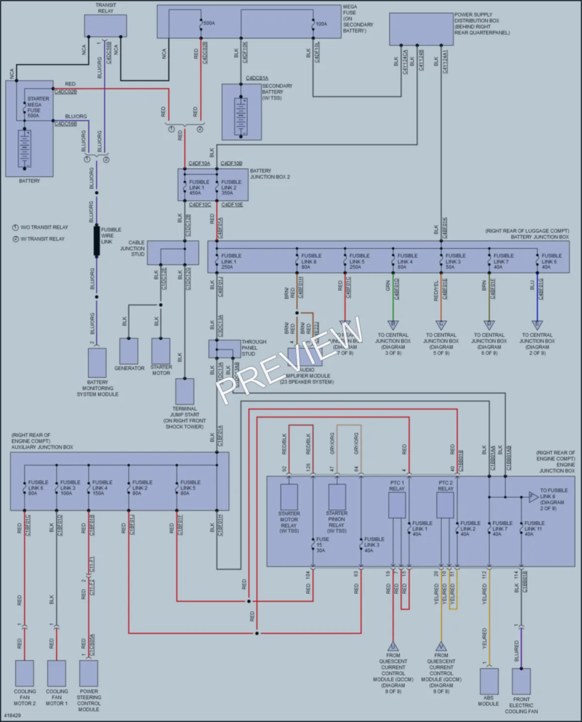 2014 LandRover RangeRoverSport Power Distribution wiring diagram preview