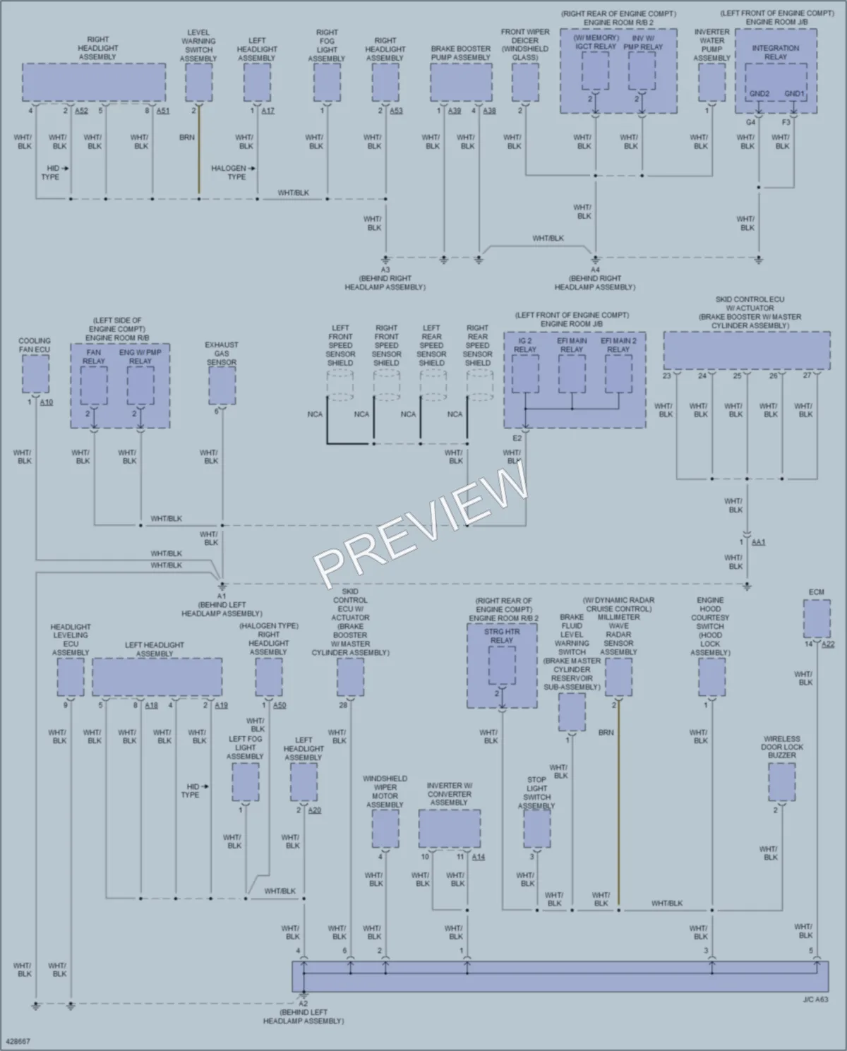 2014 Lexus ES300h Ground Distribution wiring diagram preview