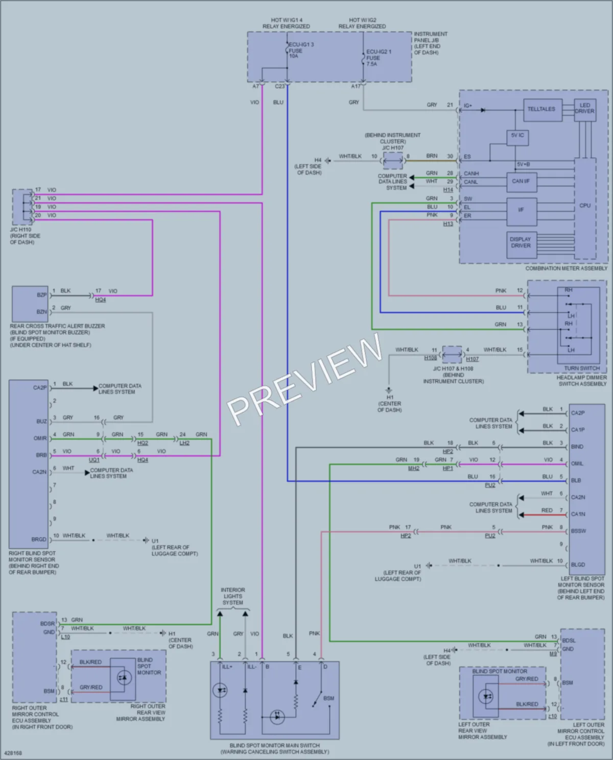2014 Lexus ES300h Navigation wiring diagram preview