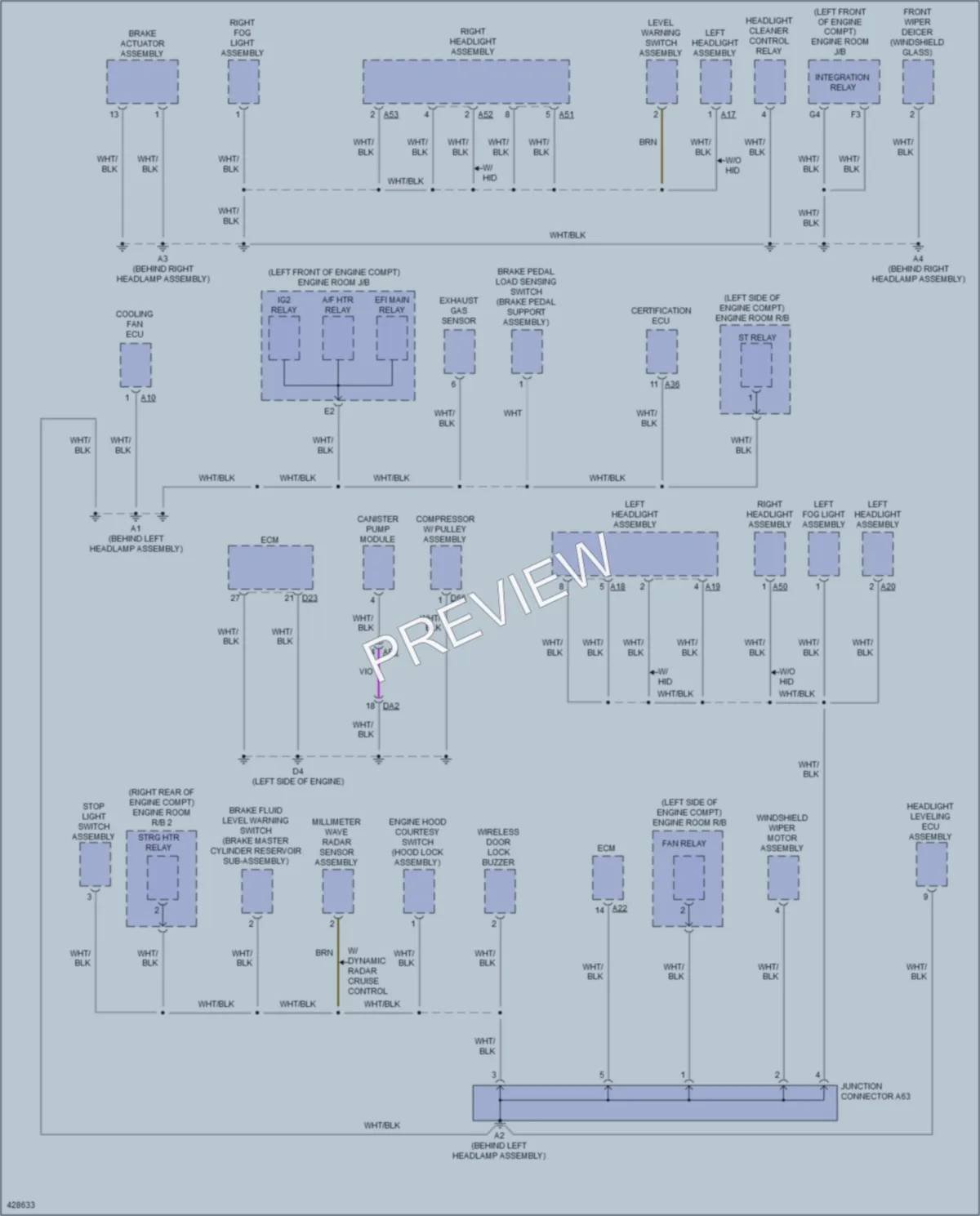2014 Lexus ES350 Ground Distribution wiring diagram preview