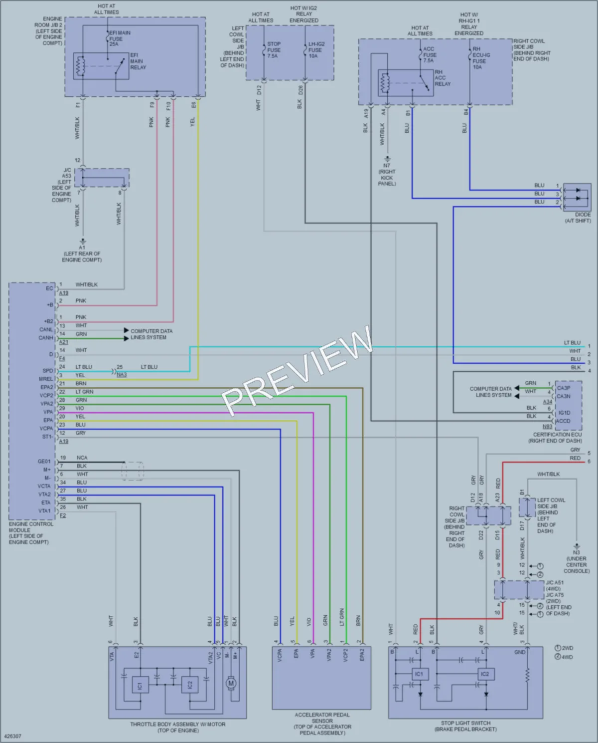 2014 Lexus GS350 Cruise Control wiring diagram preview
