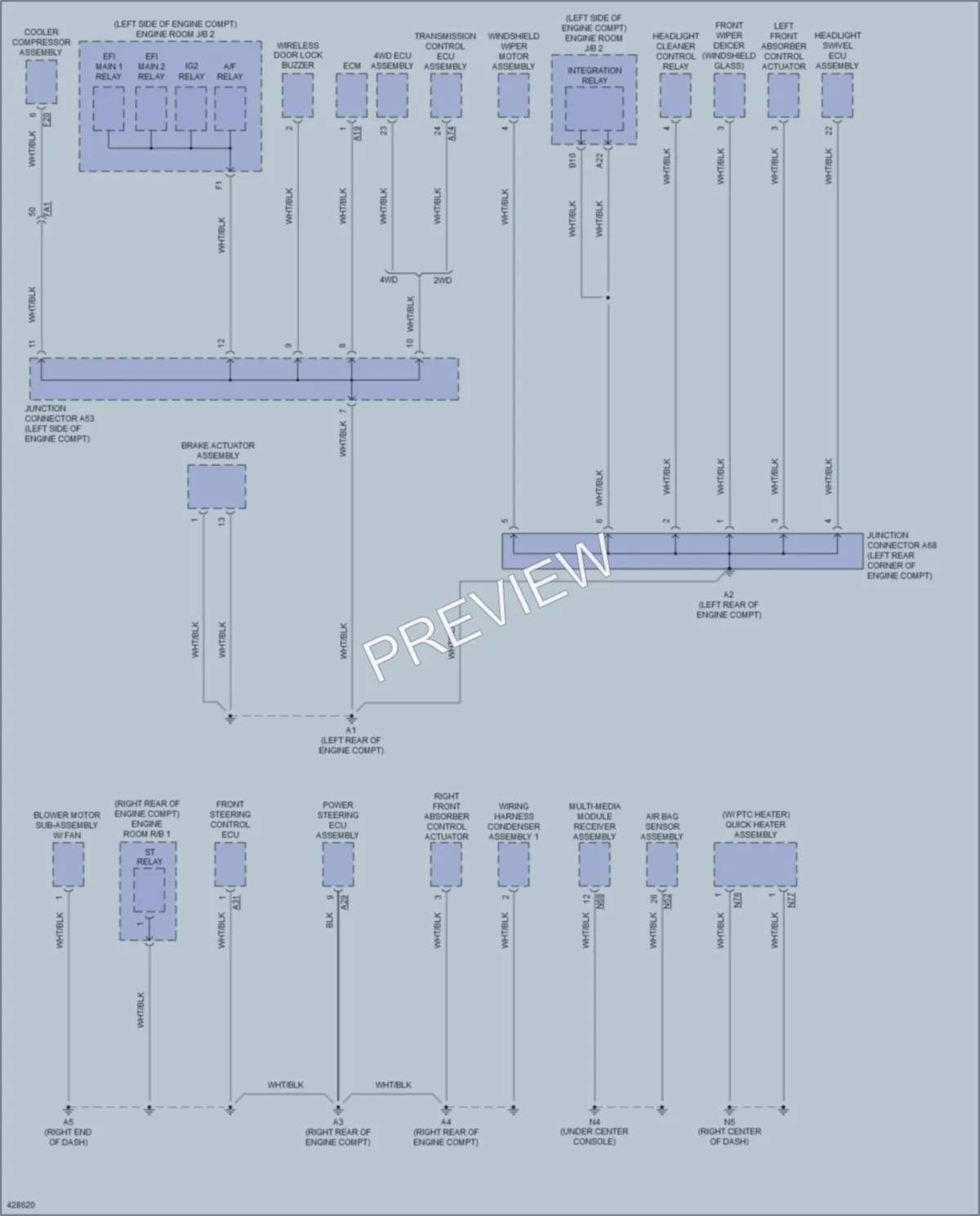 2014 Lexus GS350 Ground Distribution wiring diagram preview