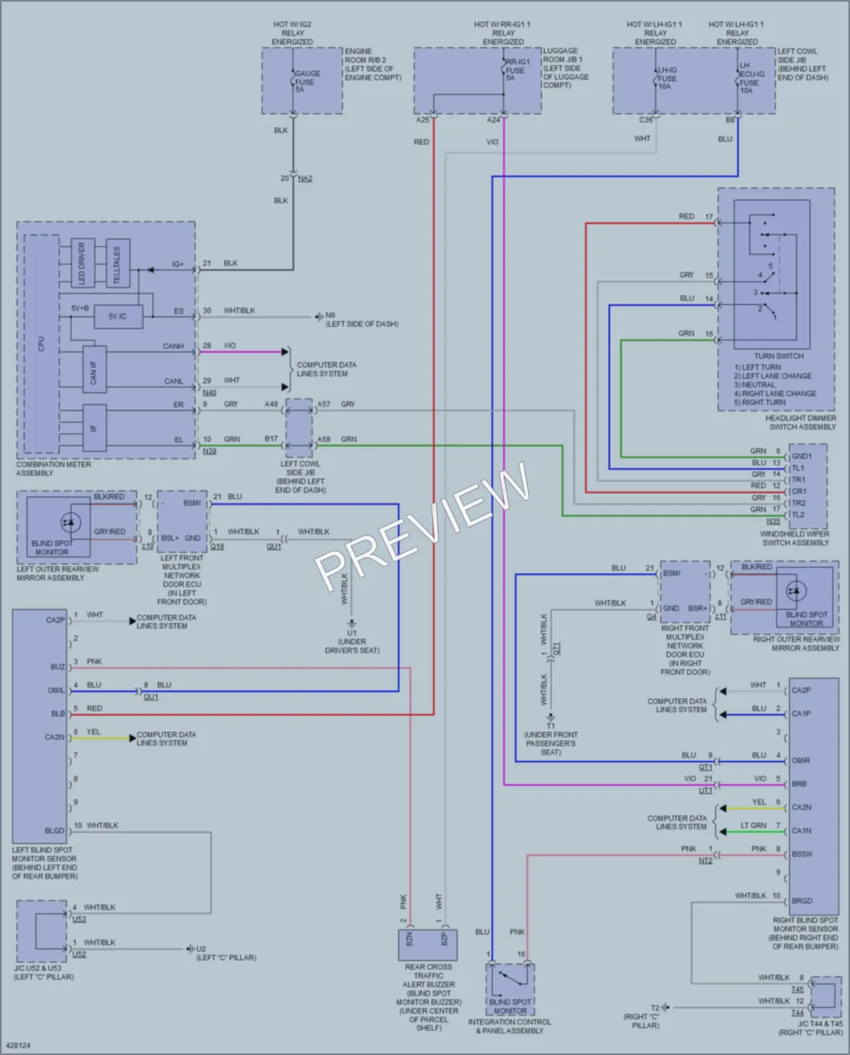 2014 Lexus GS350 Navigation wiring diagram preview