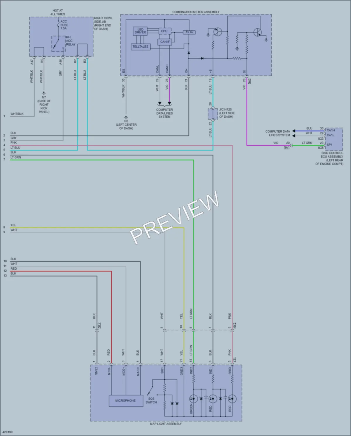 2014 Lexus GS450h Navigation wiring diagram preview