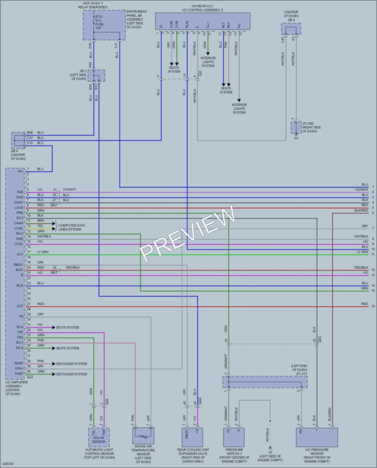 2014 Lexus GX460 Air Conditioning wiring diagram preview