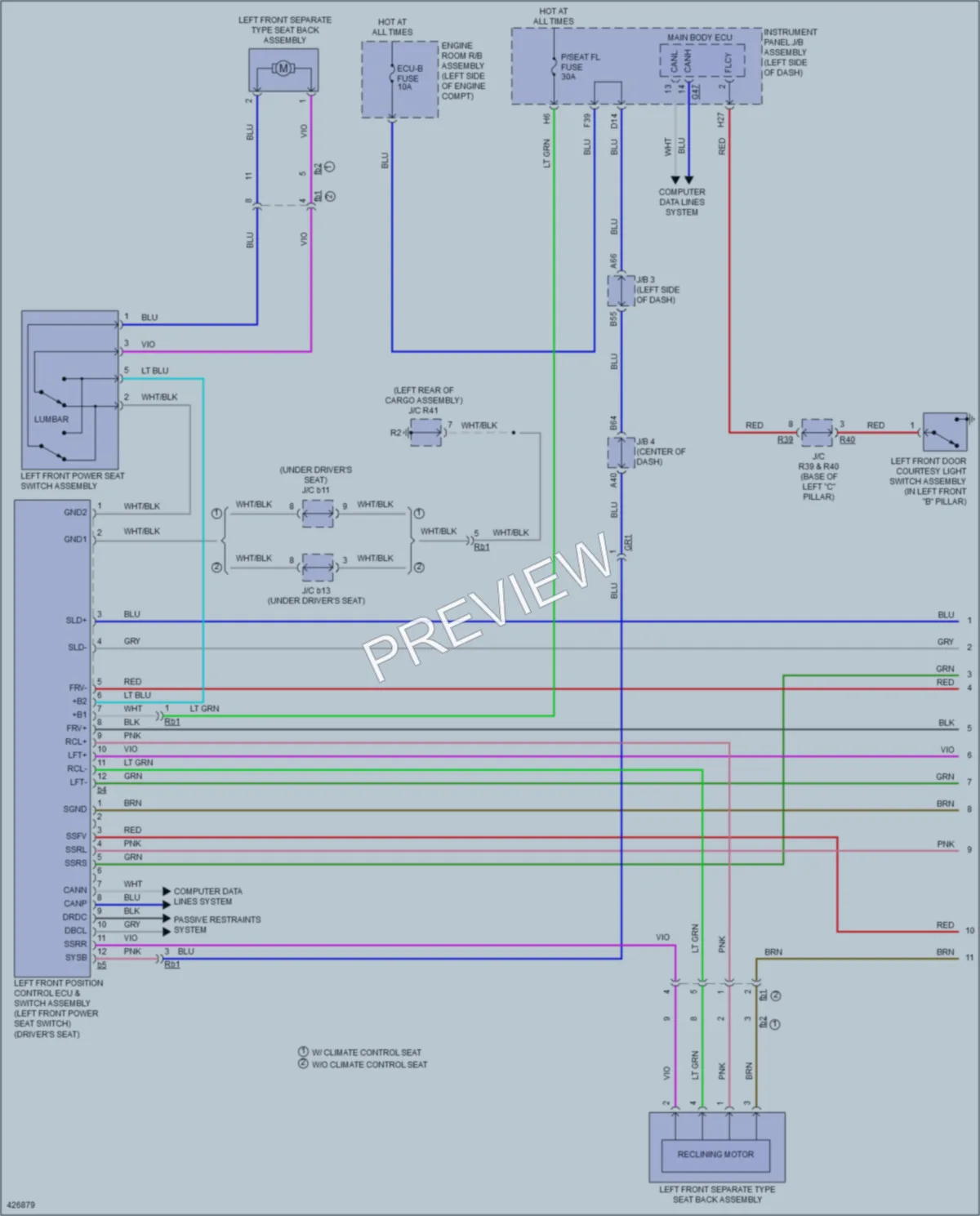 2014 Lexus GX460 Memory Systems wiring diagram preview