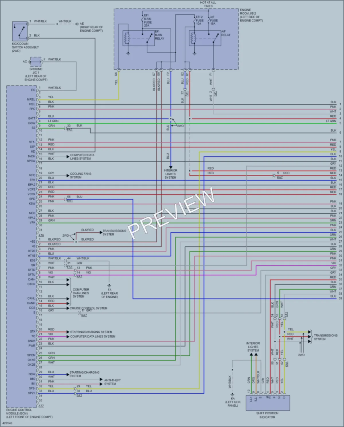 2014 Lexus IS350 Engine Performance wiring diagram preview
