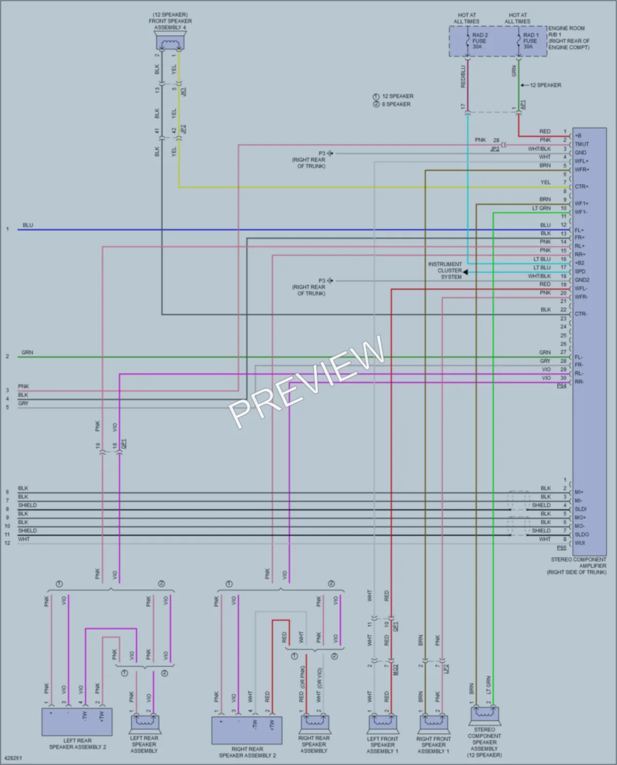 2014 Lexus IS350C Radio wiring diagram preview