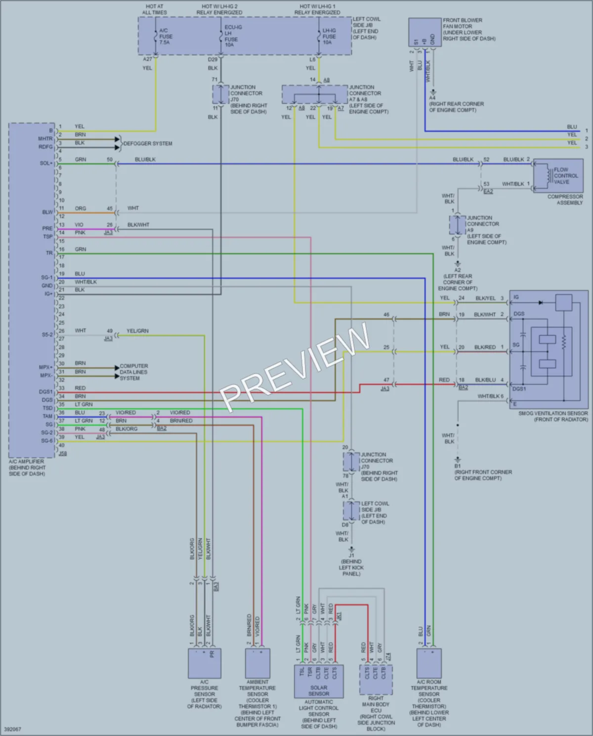 2014 Lexus ISF Air Conditioning wiring diagram preview