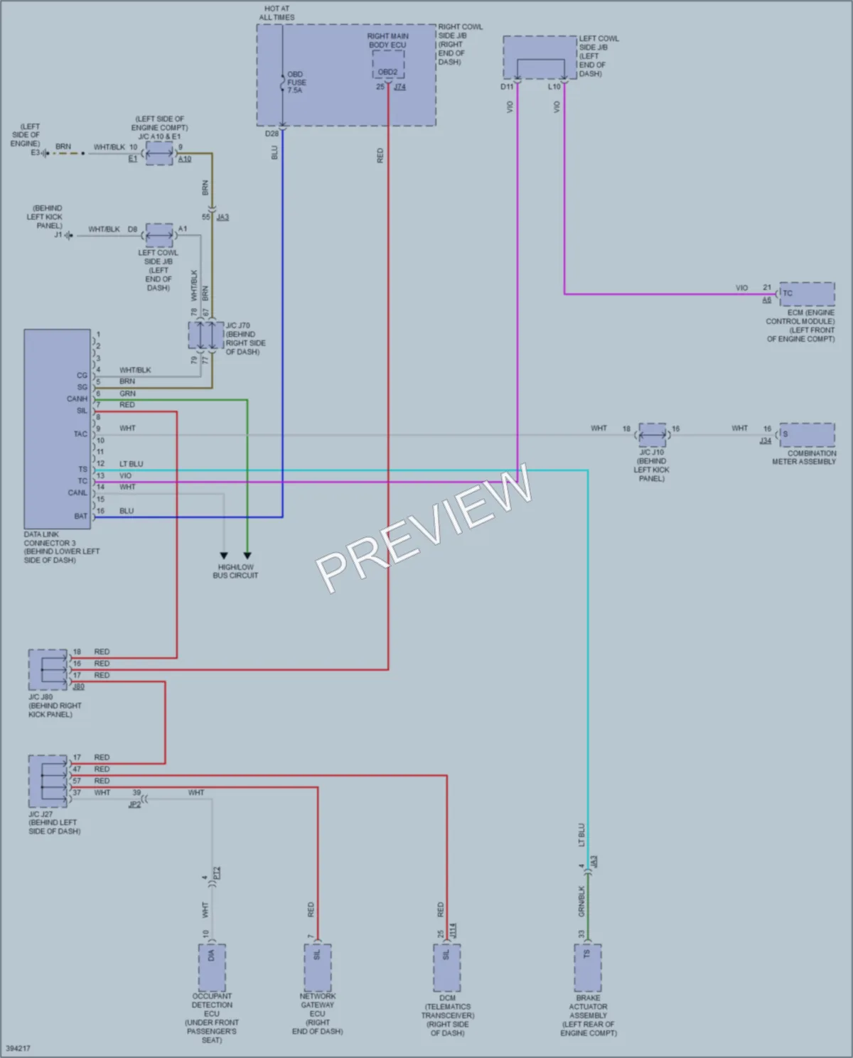 2014 Lexus ISF Computer Data Lines wiring diagram preview