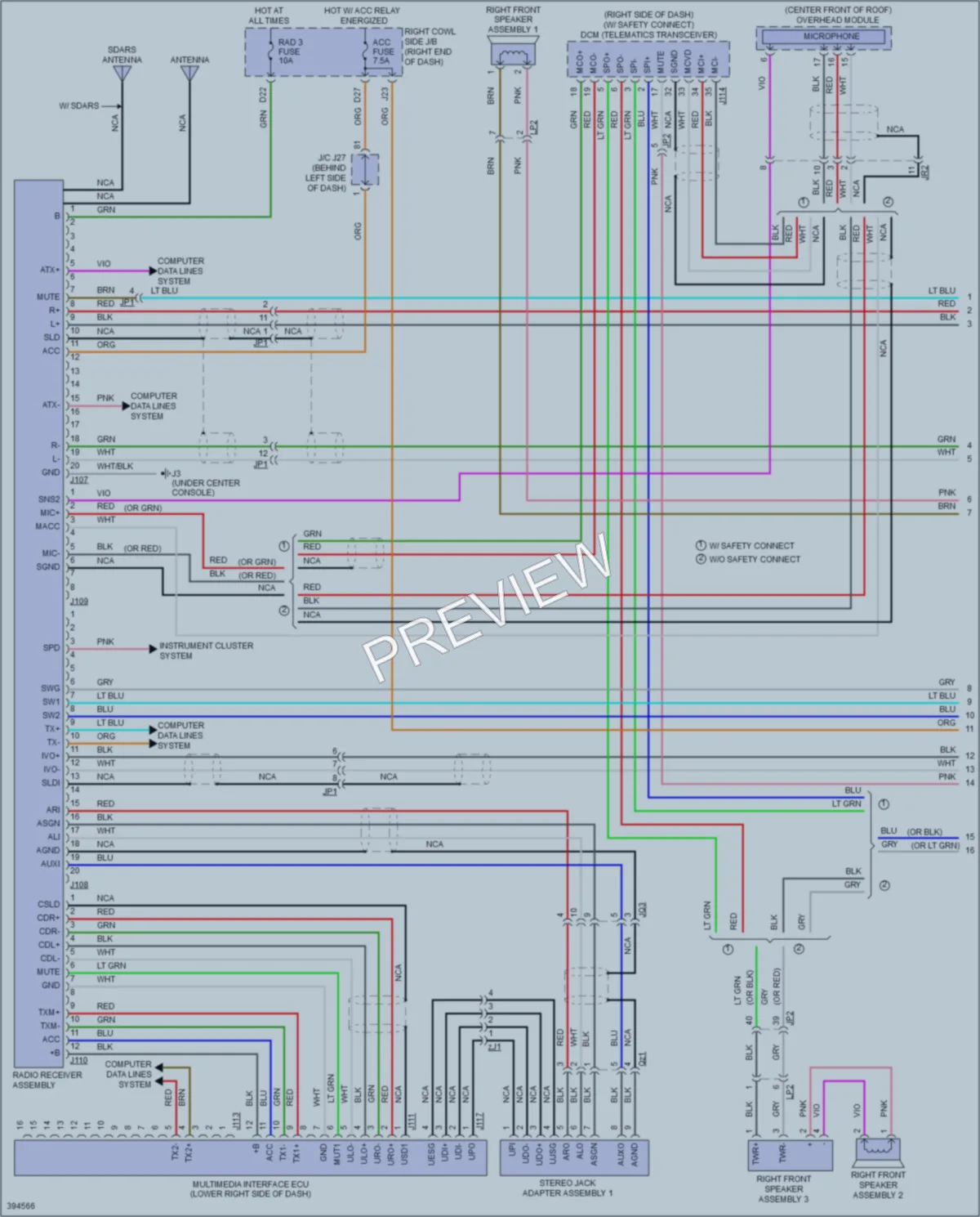2014 Lexus ISF Radio wiring diagram preview