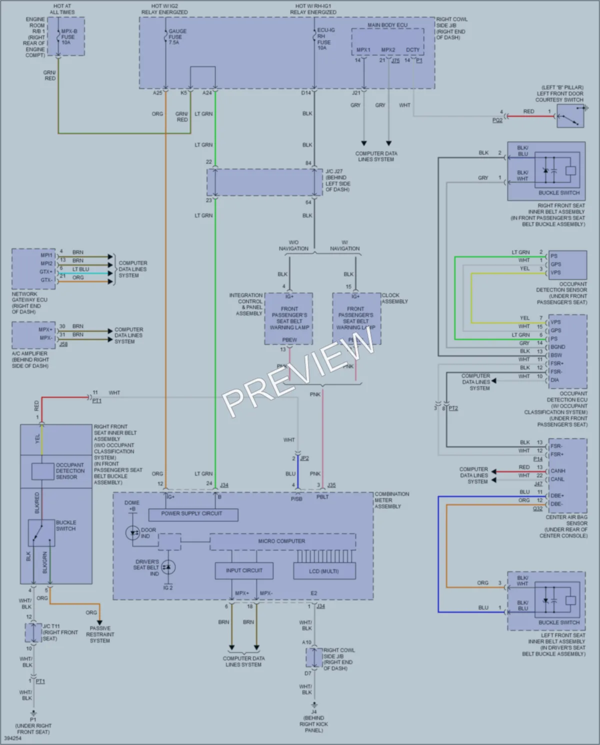 2014 Lexus ISF Warning Systems wiring diagram preview