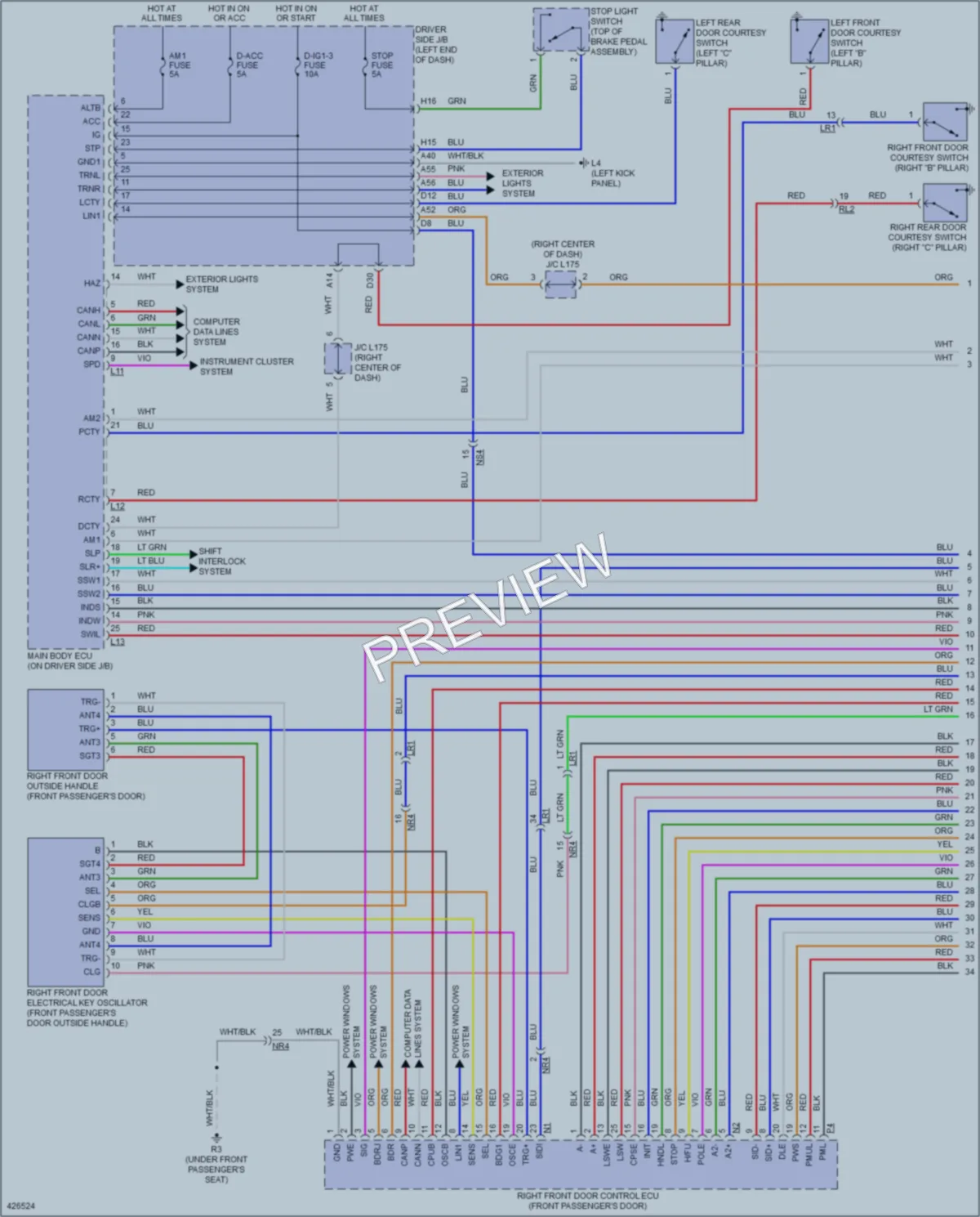 2014 Lexus LS460 Anti Theft wiring diagram preview