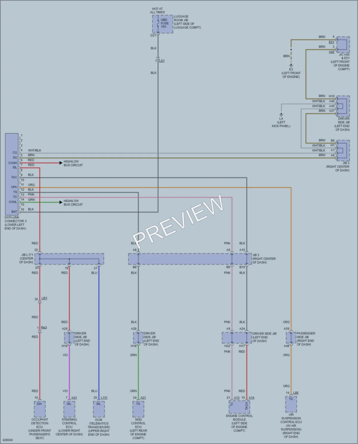 2014 Lexus LS460 Computer Data Lines wiring diagram preview
