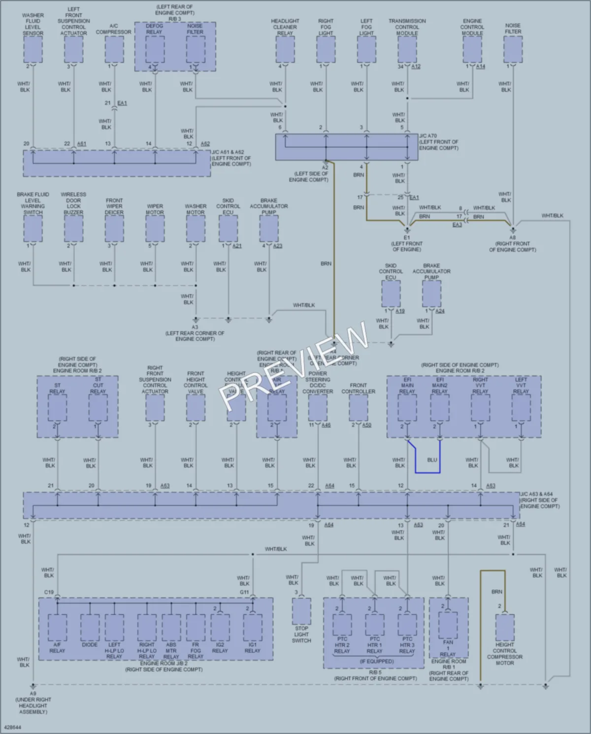 2014 Lexus LS460 Ground Distribution wiring diagram preview