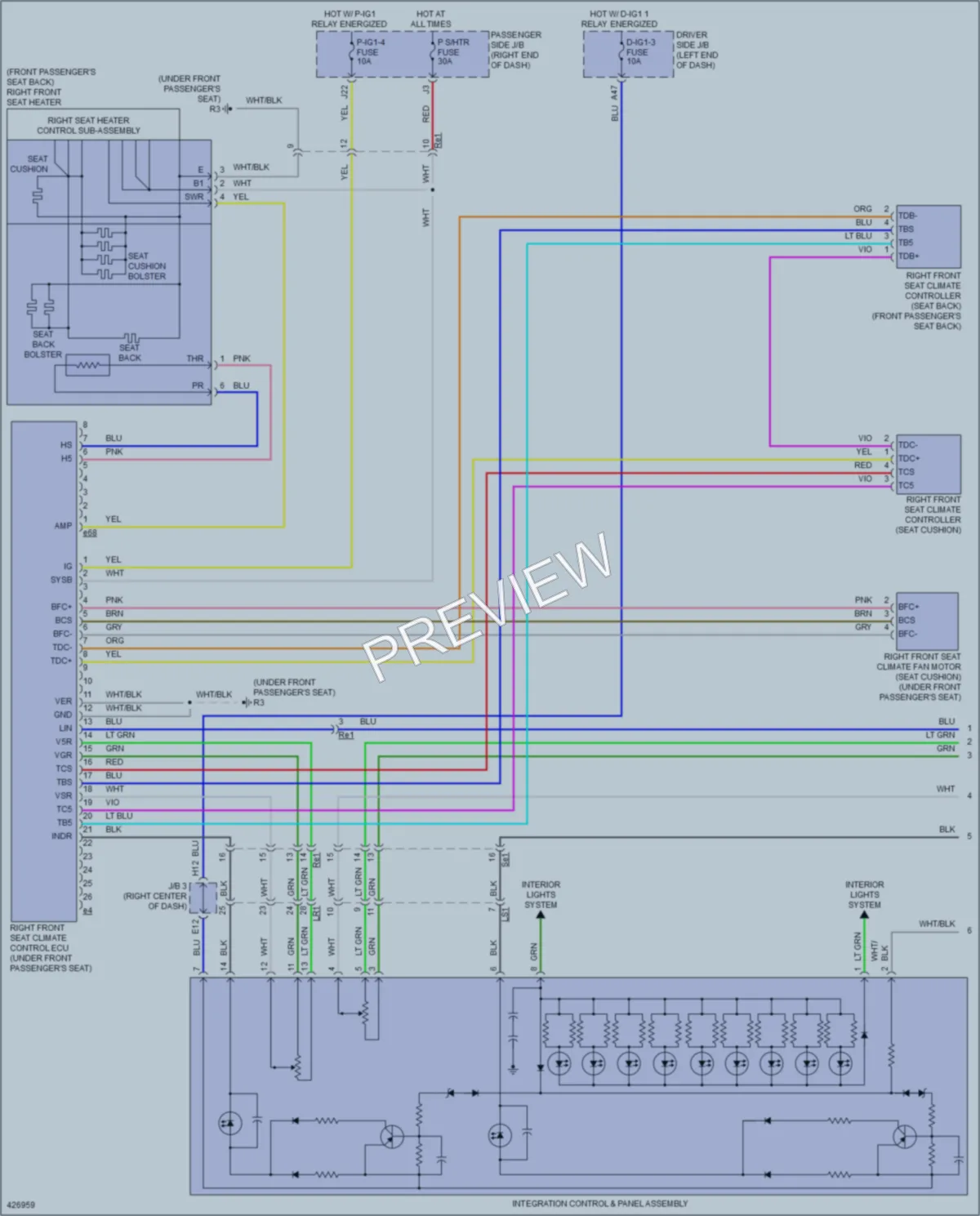2014 Lexus LS460 Power Seats wiring diagram preview