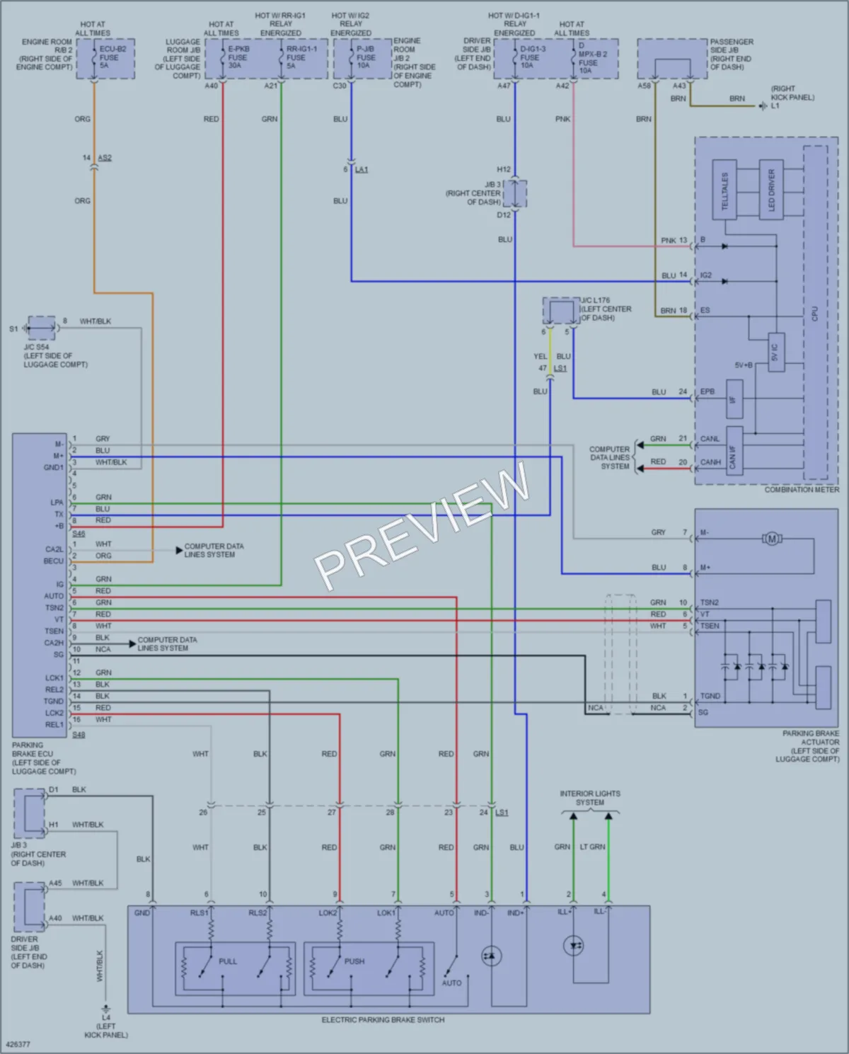 2014 Lexus LS460 Shift Interlock wiring diagram preview