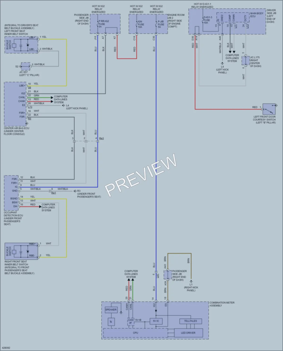 2014 Lexus LS460 Warning Systems wiring diagram preview